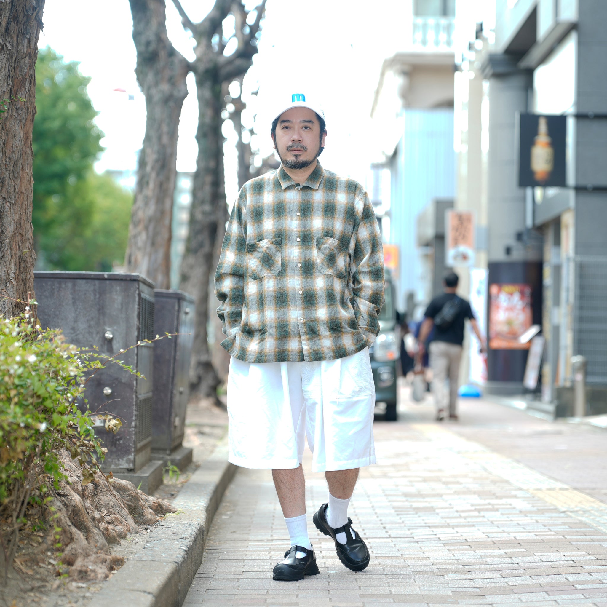 W POCKET SHIRT-OMBRE CHECK | Color_Green | No_wp-03_green【CATTA_カッタ】