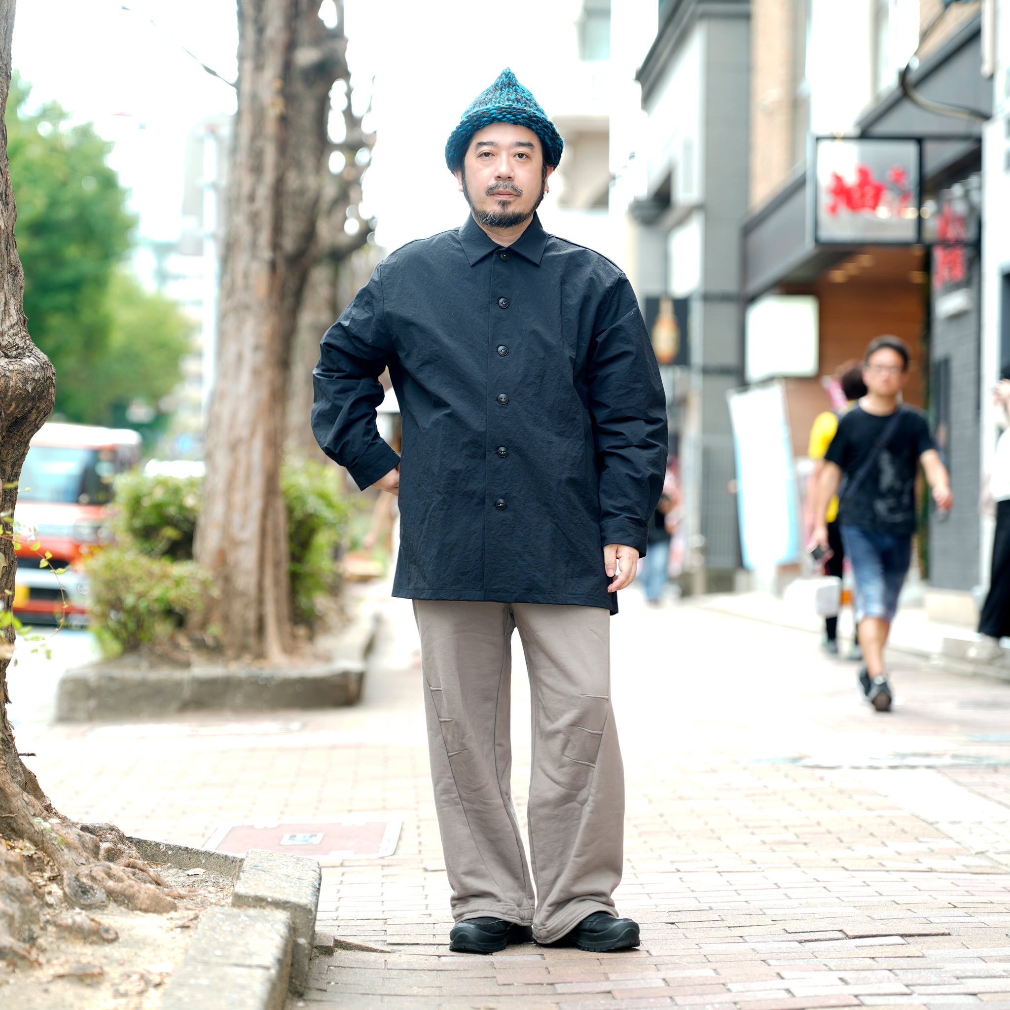 SHIRT COAT-SNOW NOISE TAFFETA | Color_Black | No_shco-02_black【CATTA_カッタ】