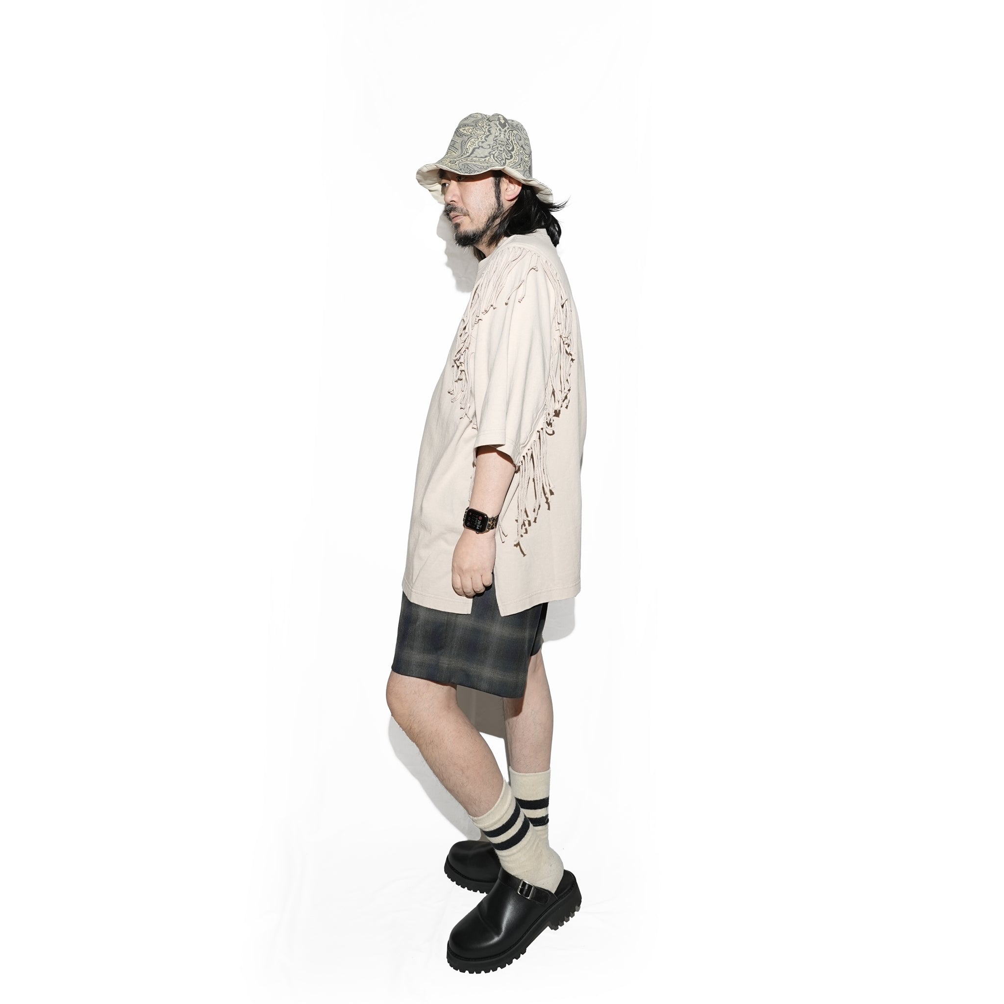 No:CT24S-SH03 | Name:izk_wide shorts100 | Color:Grn-Gry Check【CEASTERS_ケステル】