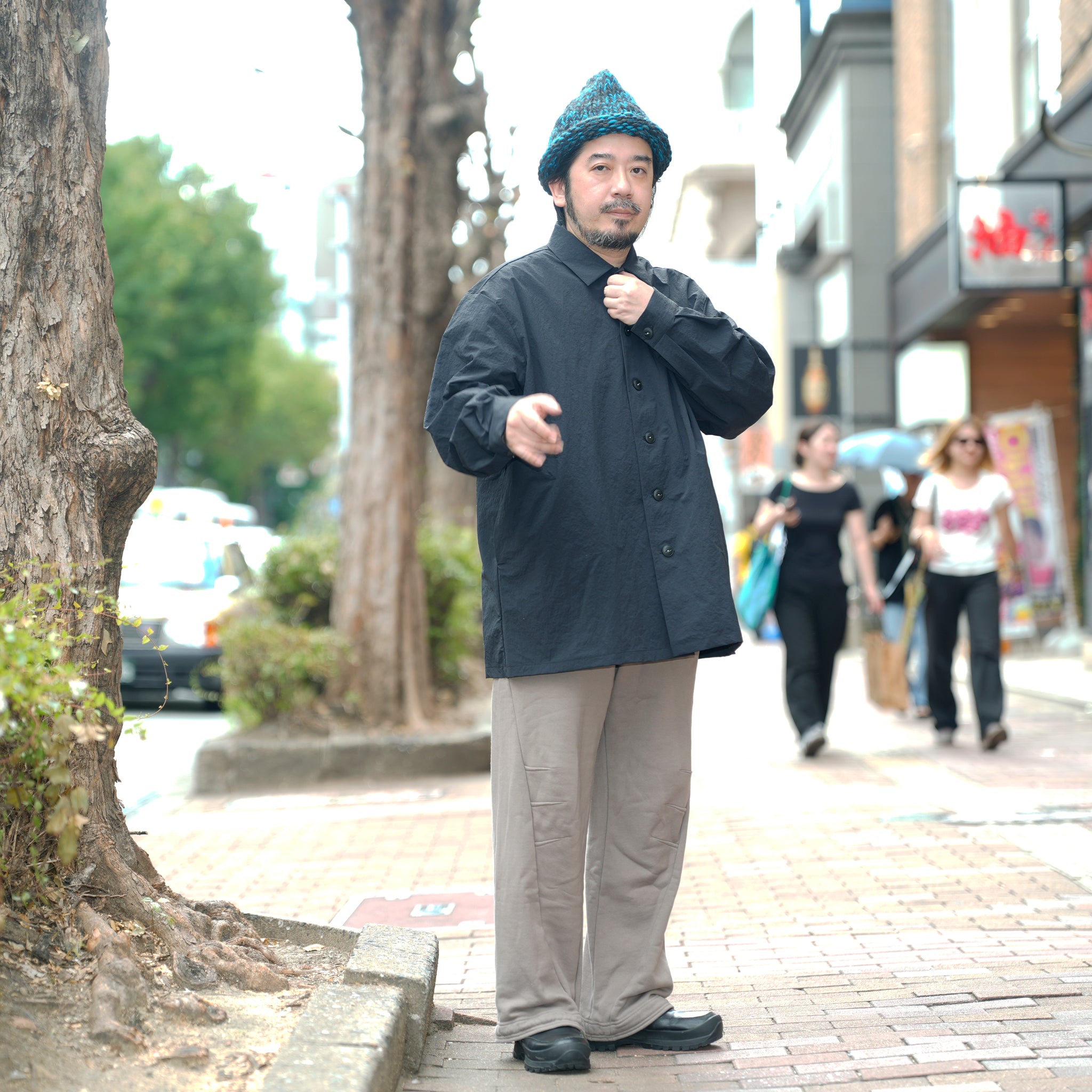 SHIRT COAT-SNOW NOISE TAFFETA | Color_Black | No_shco-02_black【CATTA_カッタ】