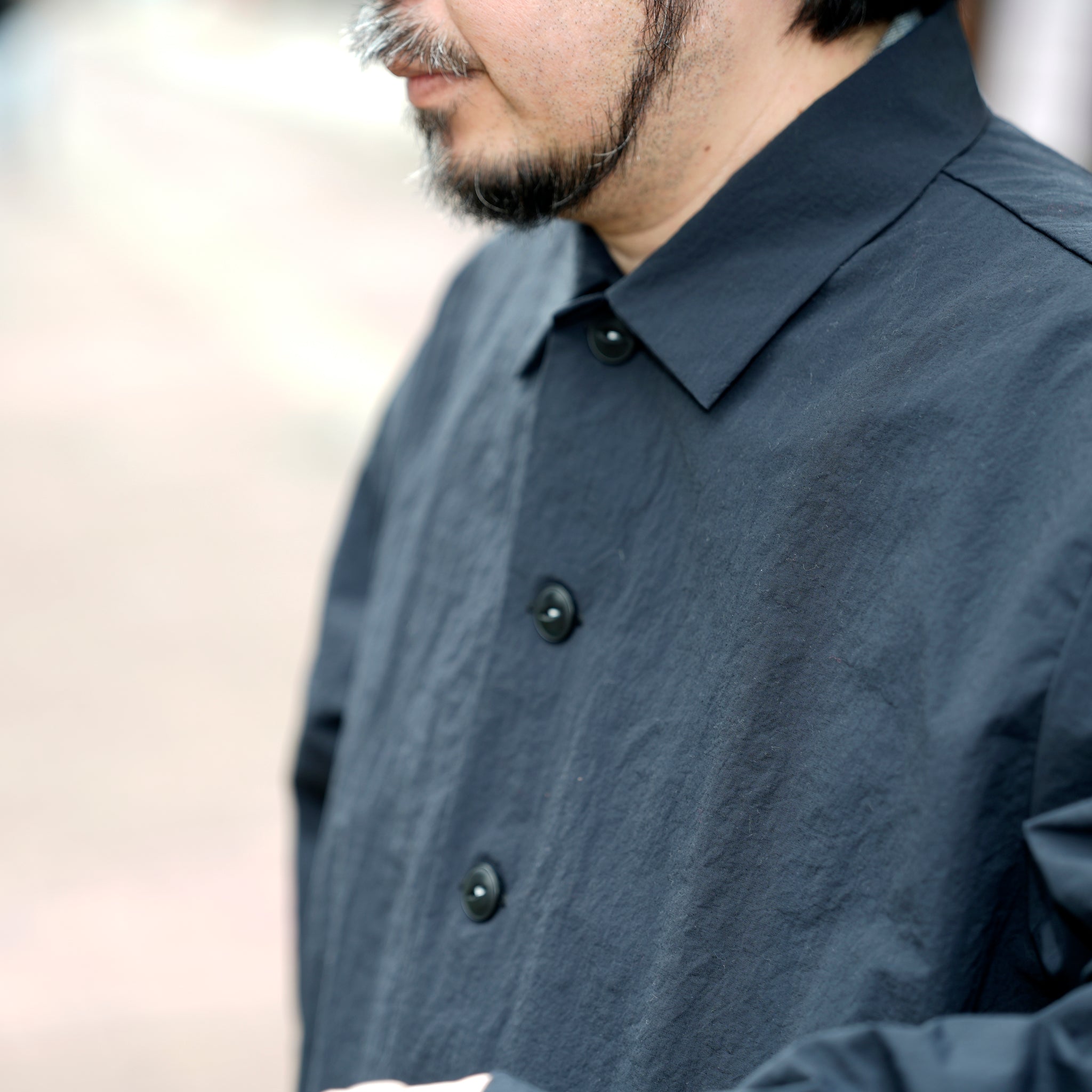 SHIRT COAT-SNOW NOISE TAFFETA | Color_Black | No_shco-02_black【CATTA_カッタ】