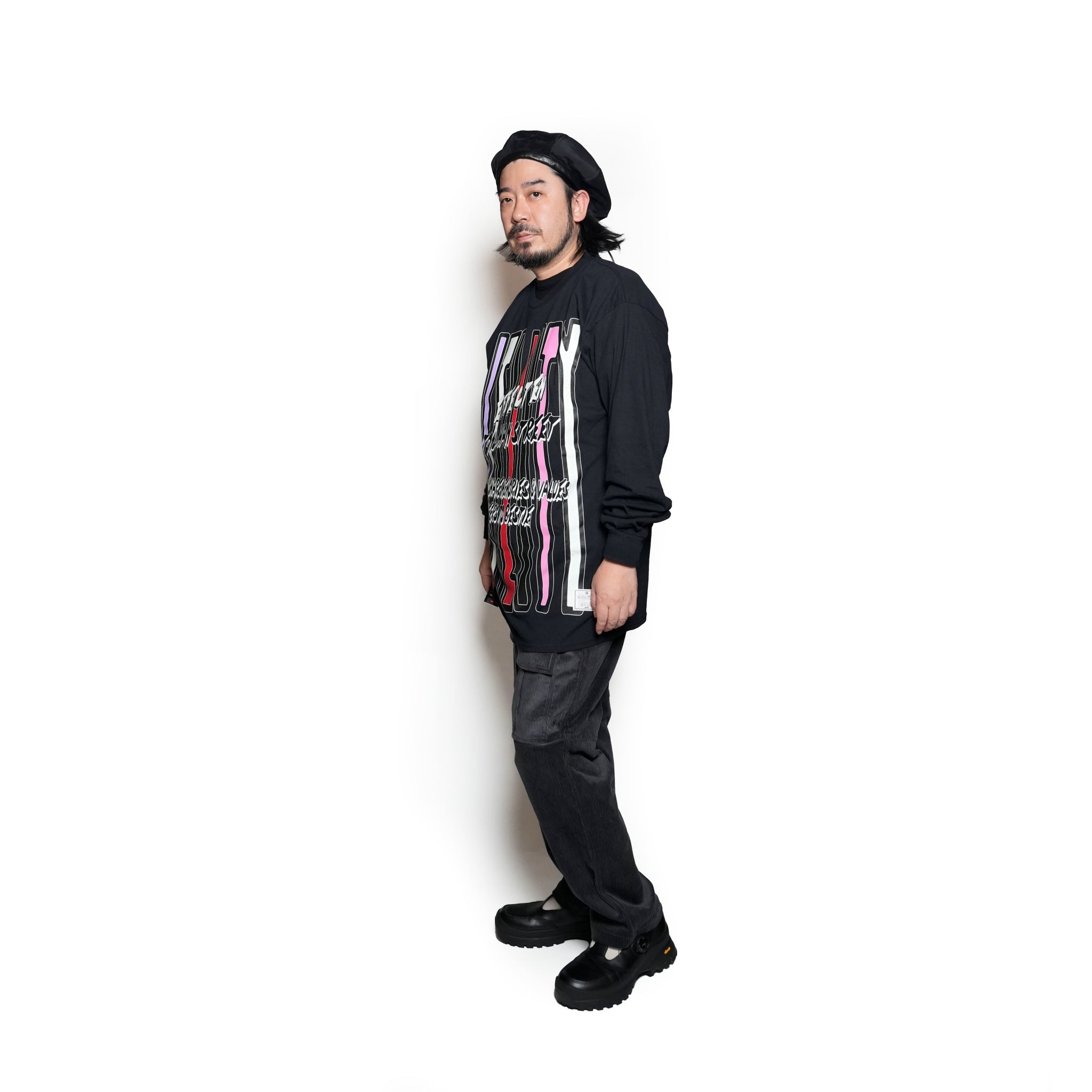 efxf-31_Black | Cheers To Bestie L/S Tee | Black【EFFECTEN_エフェクテン】