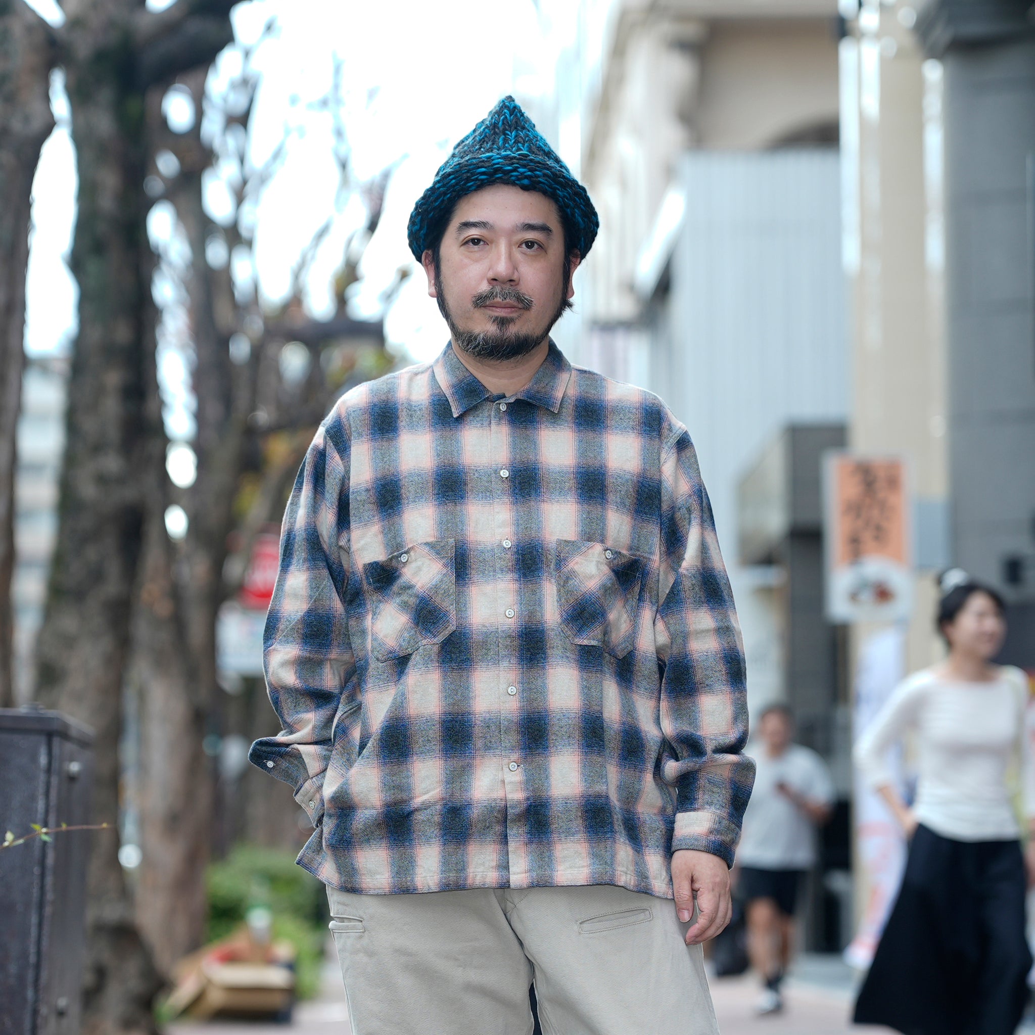 W POCKET SHIRT-OMBRE CHECK | Color_Pink | No_wp-03_pink【CATTA_カッタ】