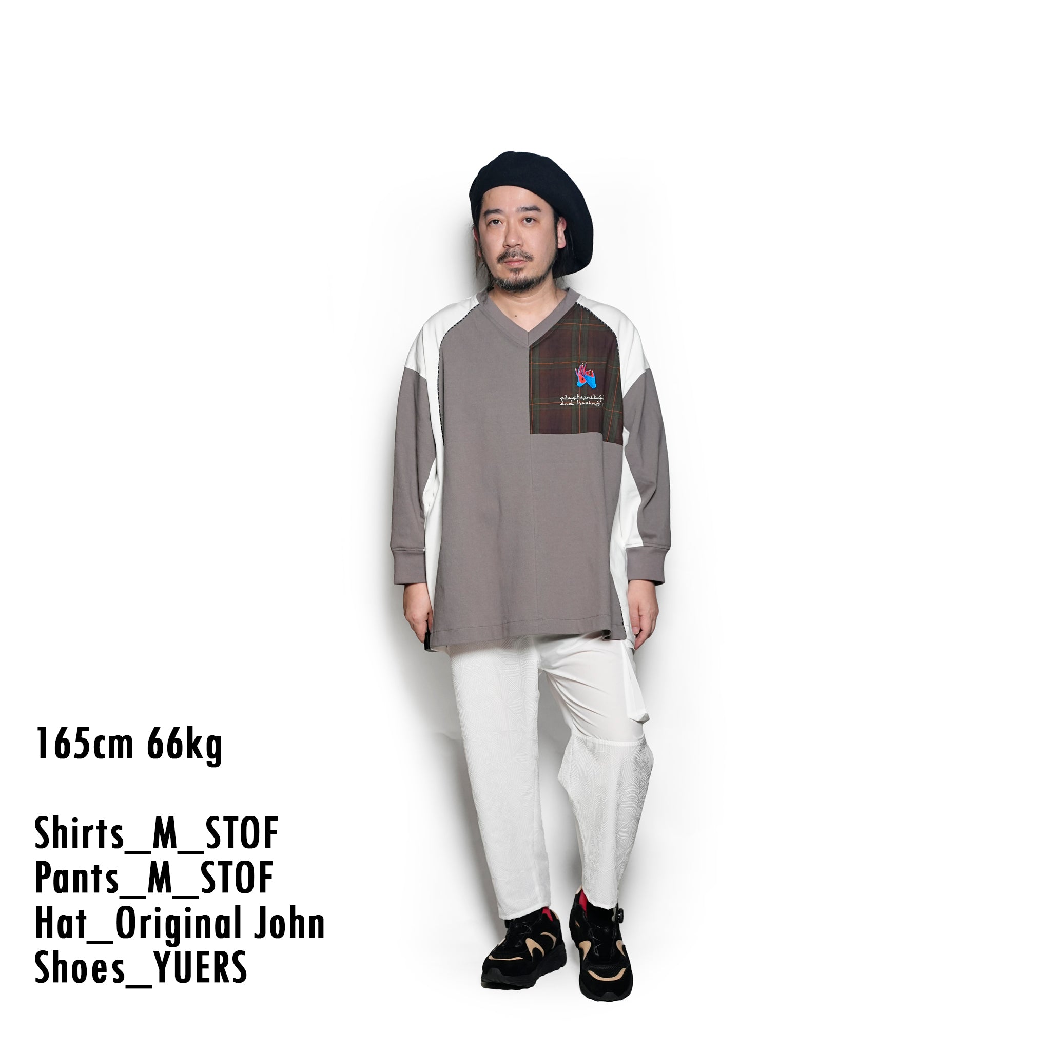 SF25SS-10_White | Stone Yard Floc Wide Pants | Color:White【STOF_ストフ】
