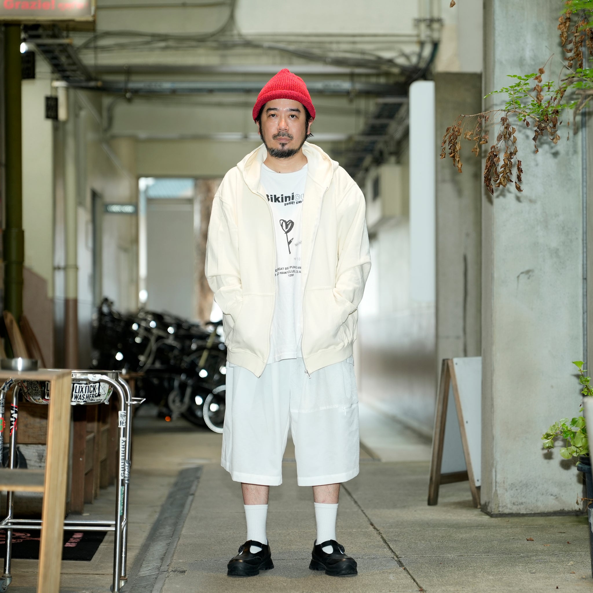 C2612901 | FLOWER EYES ZIP PARKA | Color_01-NATURAL |【NASNGWAM_ナスングワム】