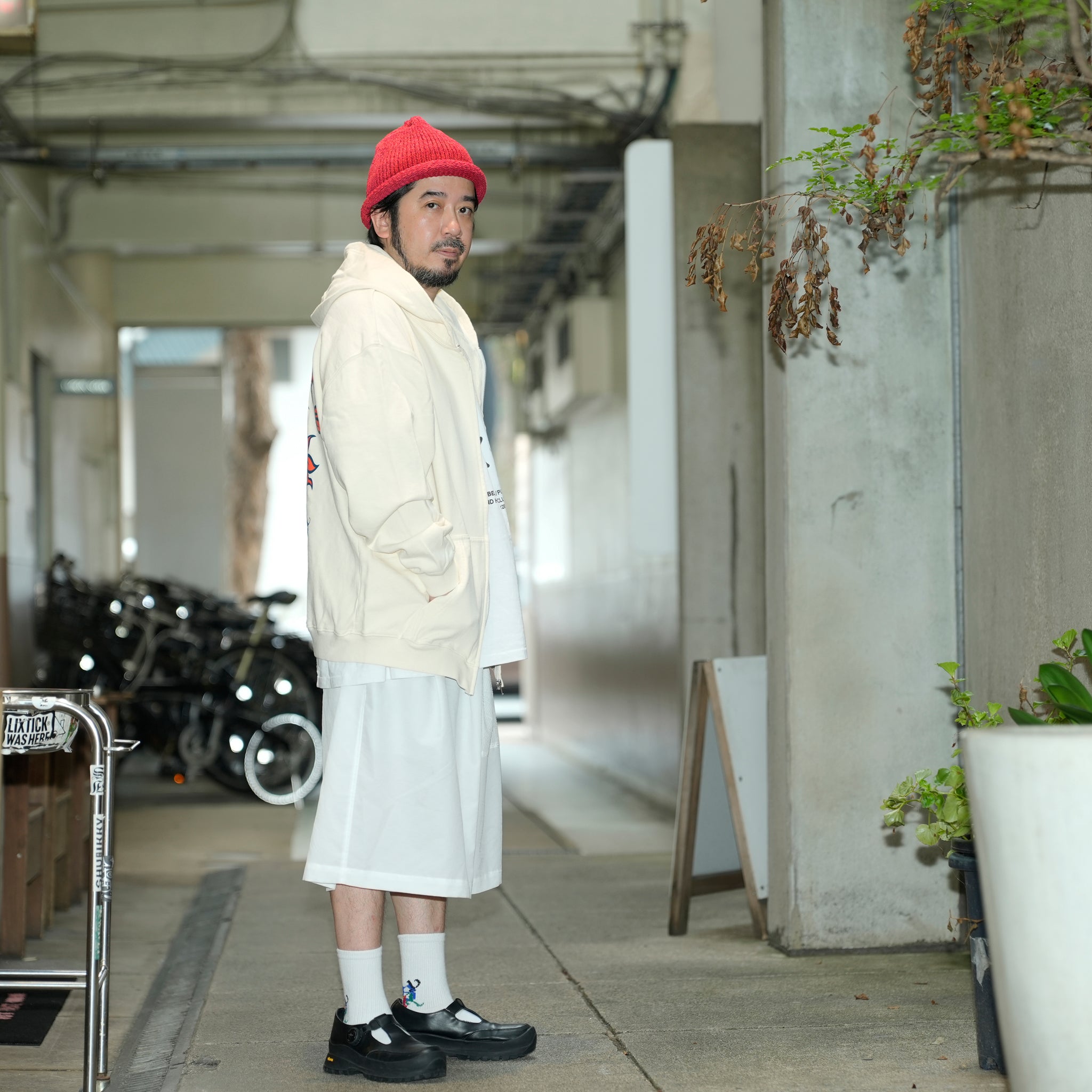 C2612901 | FLOWER EYES ZIP PARKA | Color_01-NATURAL |【NASNGWAM_ナスングワム】