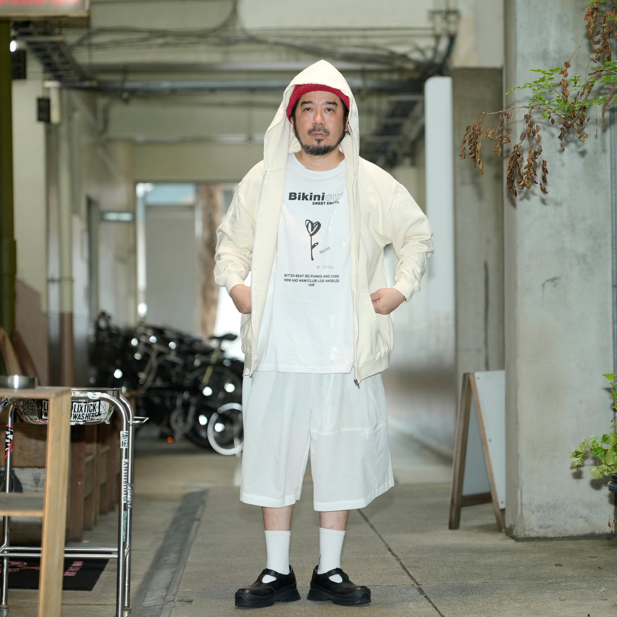 C2612901 | FLOWER EYES ZIP PARKA | Color_01-NATURAL |【NASNGWAM_ナスングワム】