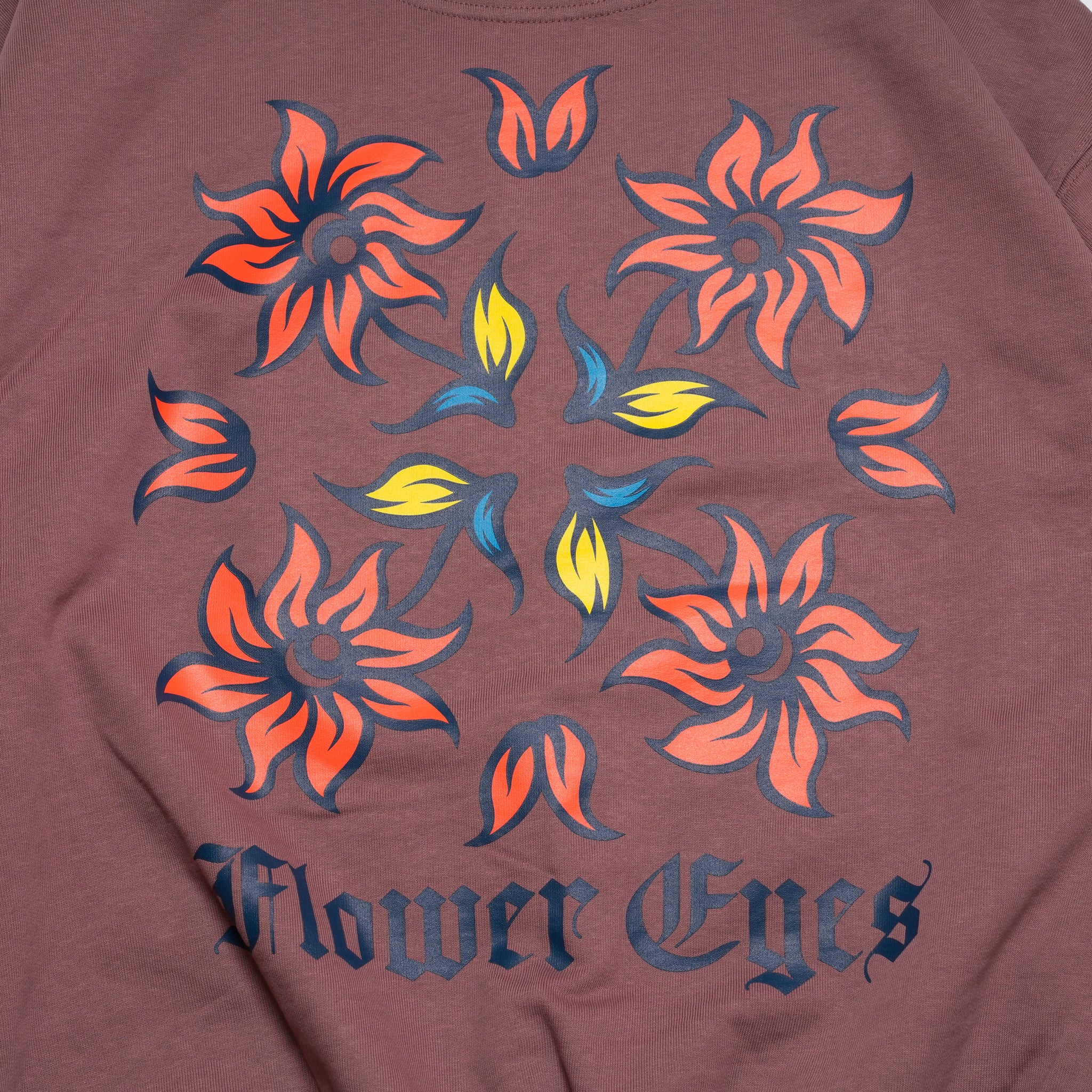 C2613902 | FLOWER EYES CREW SWEAT | Color_04-Smoke pink |【NASNGWAM_ナスングワム】