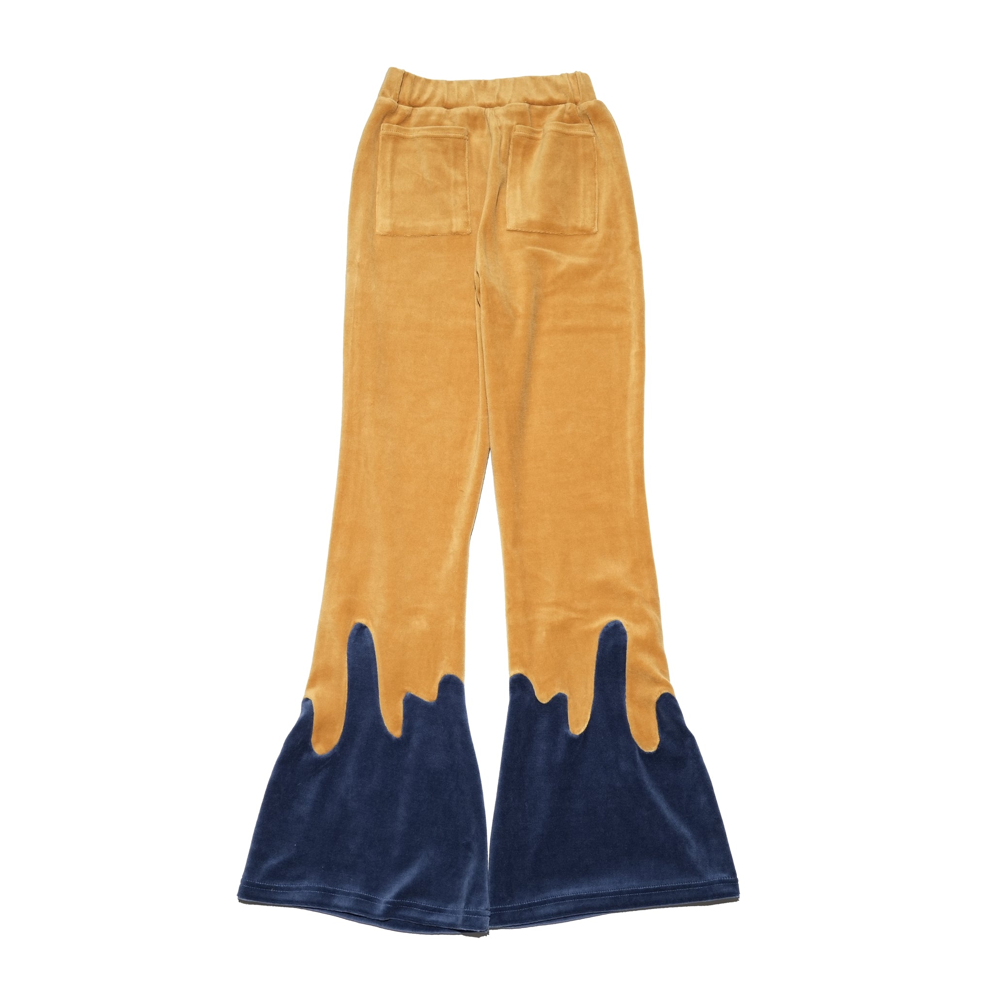 Name:Velor Cut Bell Bottoms | Color:Blue-Marigold/Red-Black【AMBERGLEAM_アンバーグリーム】| No:1182141312