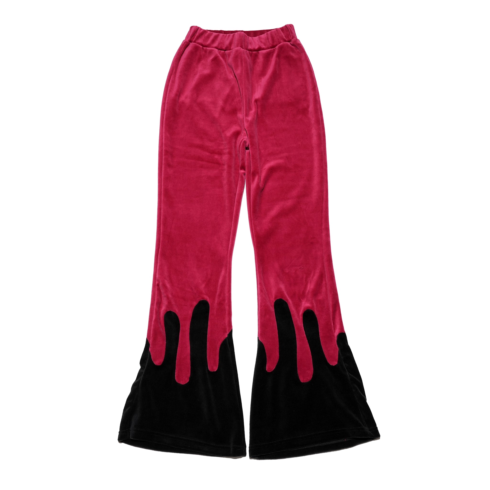 Name:Velor Cut Bell Bottoms | Color:Blue-Marigold/Red-Black【AMBERGLEAM_アンバーグリーム】| No:1182141312