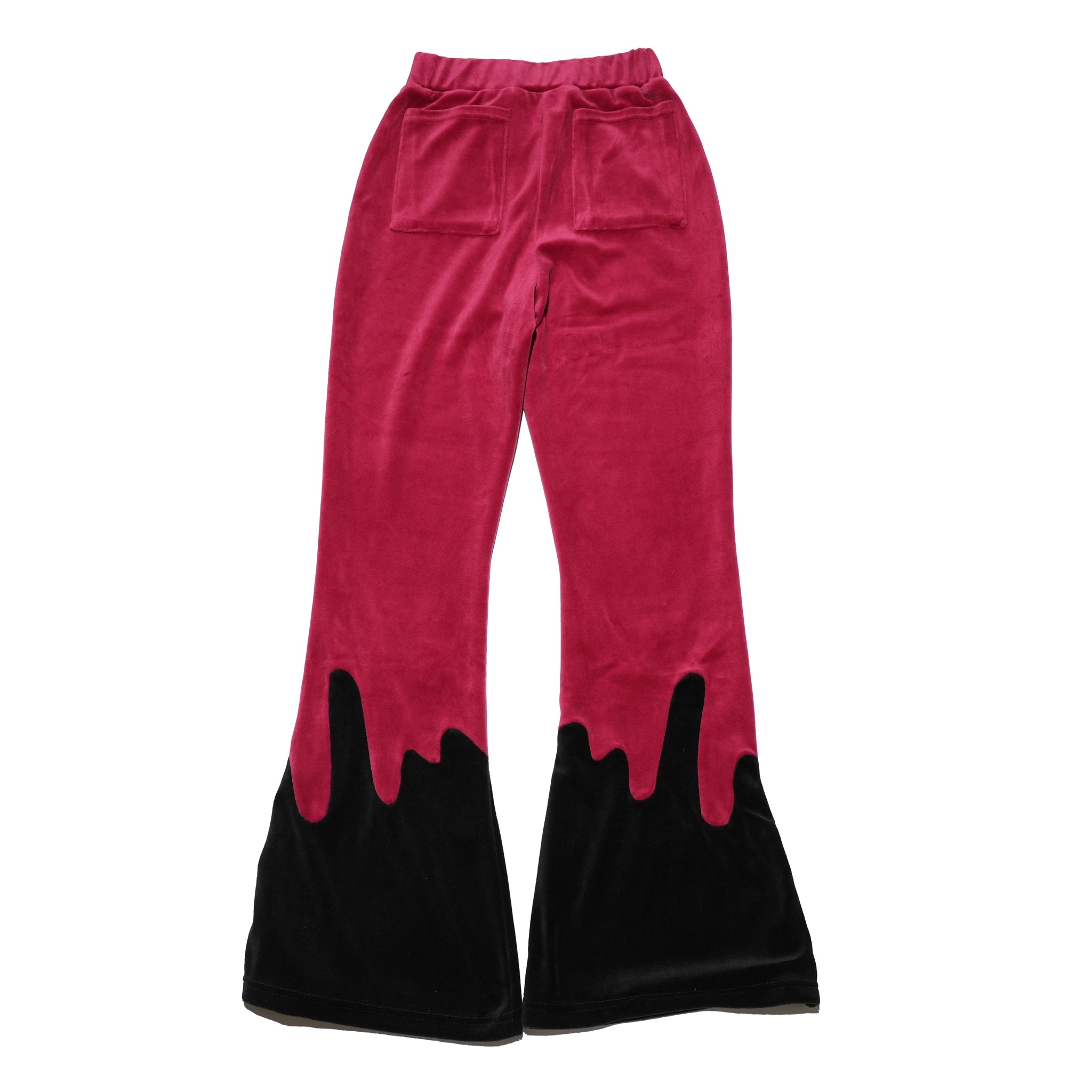 Name:Velor Cut Bell Bottoms | Color:Blue-Marigold/Red-Black【AMBERGLEAM_アンバーグリーム】| No:1182141312