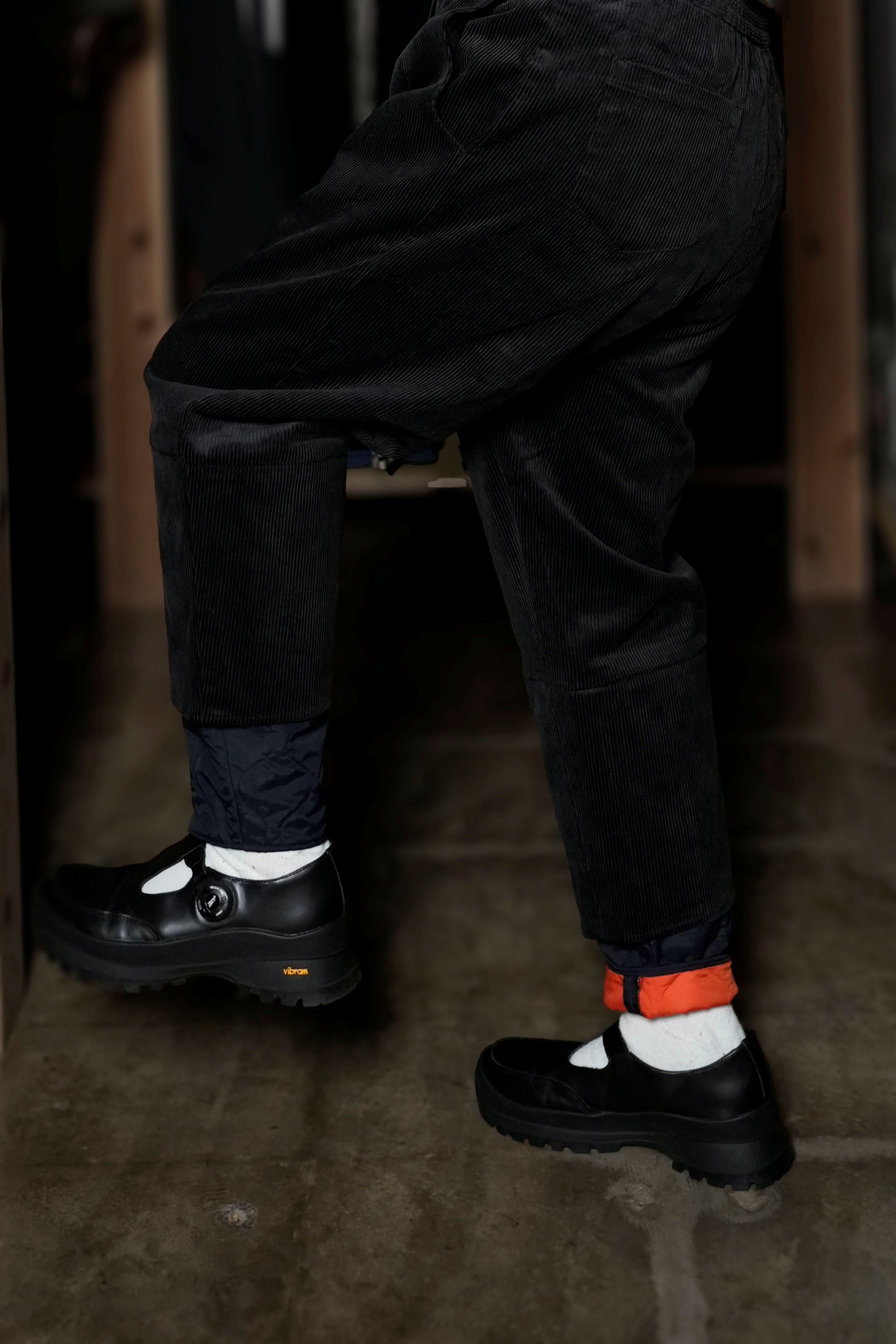 SF24AW-02_BLACK | Layer Corduroy Pants | Color:Black【STOF_ストフ】