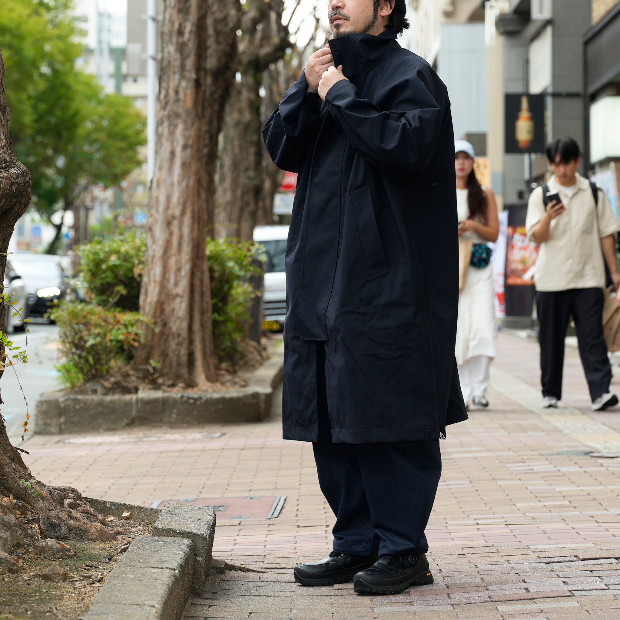 3レイヤー スタンドカラーコート | Color_Color: Dark Navy | No__185_color: dark navy【UNTRACE_アントレース】