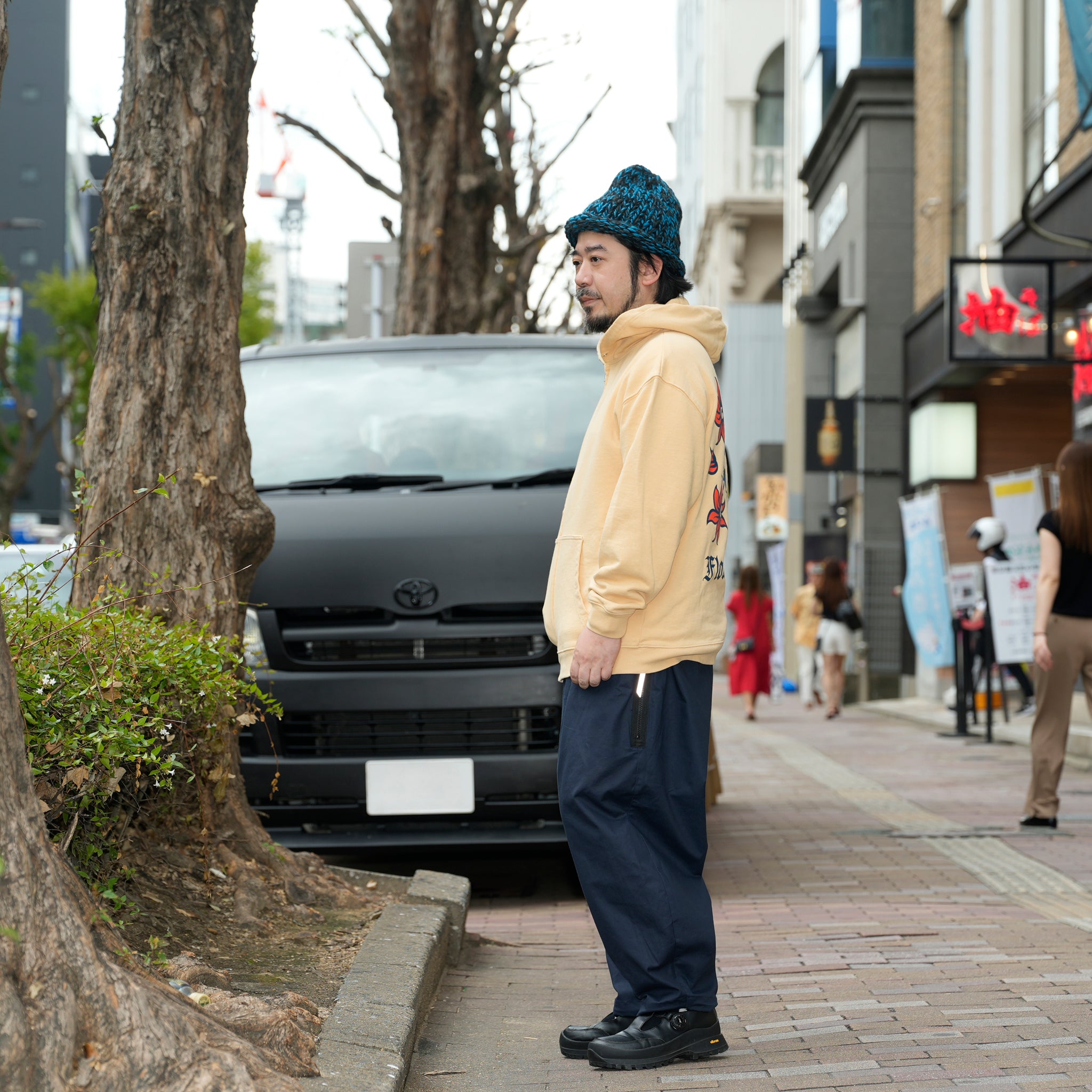 C2612901 | FLOWER EYES ZIP PARKA | Color_Light yellow |【NASNGWAM_ナスングワム】