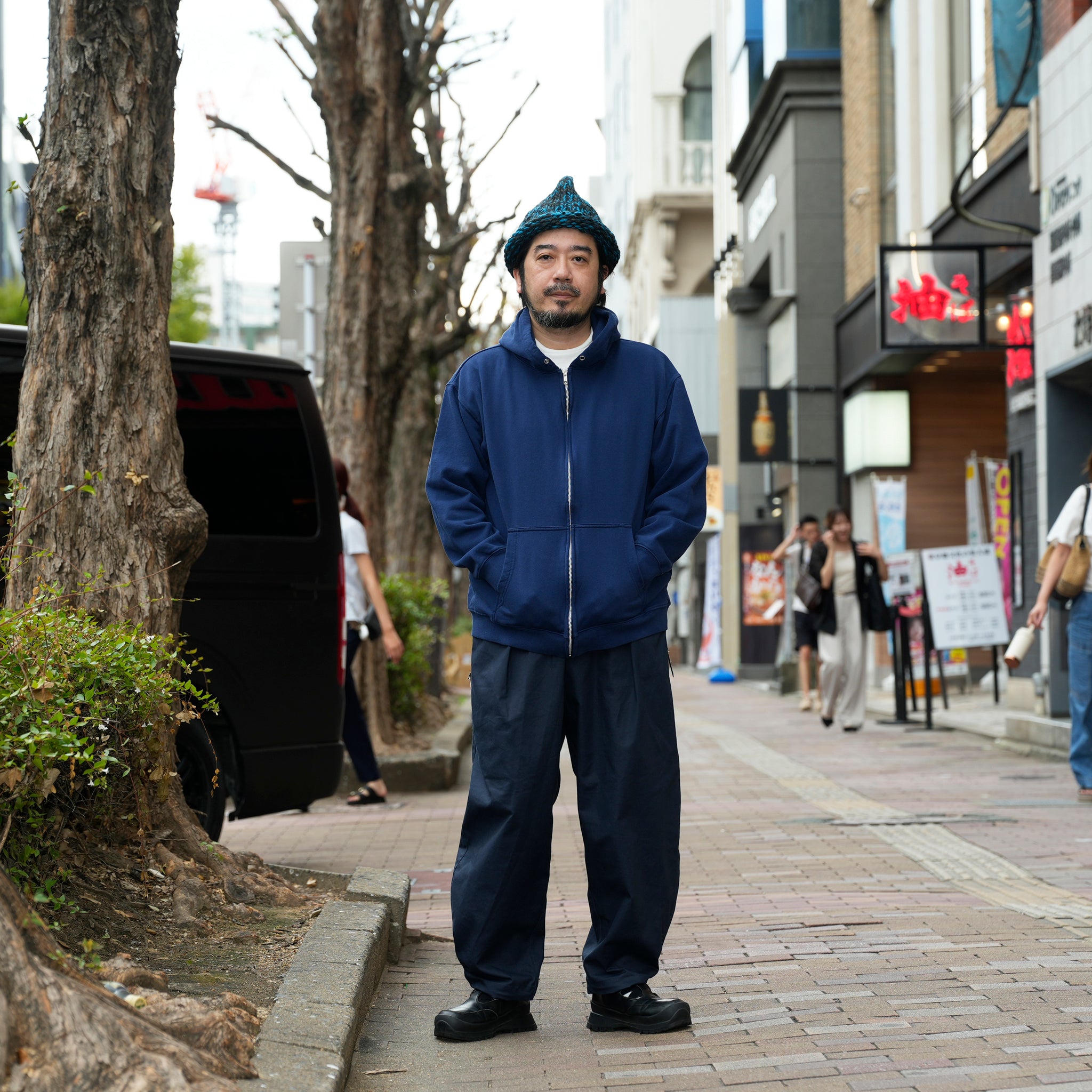C2612901 | FLOWER EYES ZIP PARKA | Color_02-Navy |【NASNGWAM_ナスングワム】