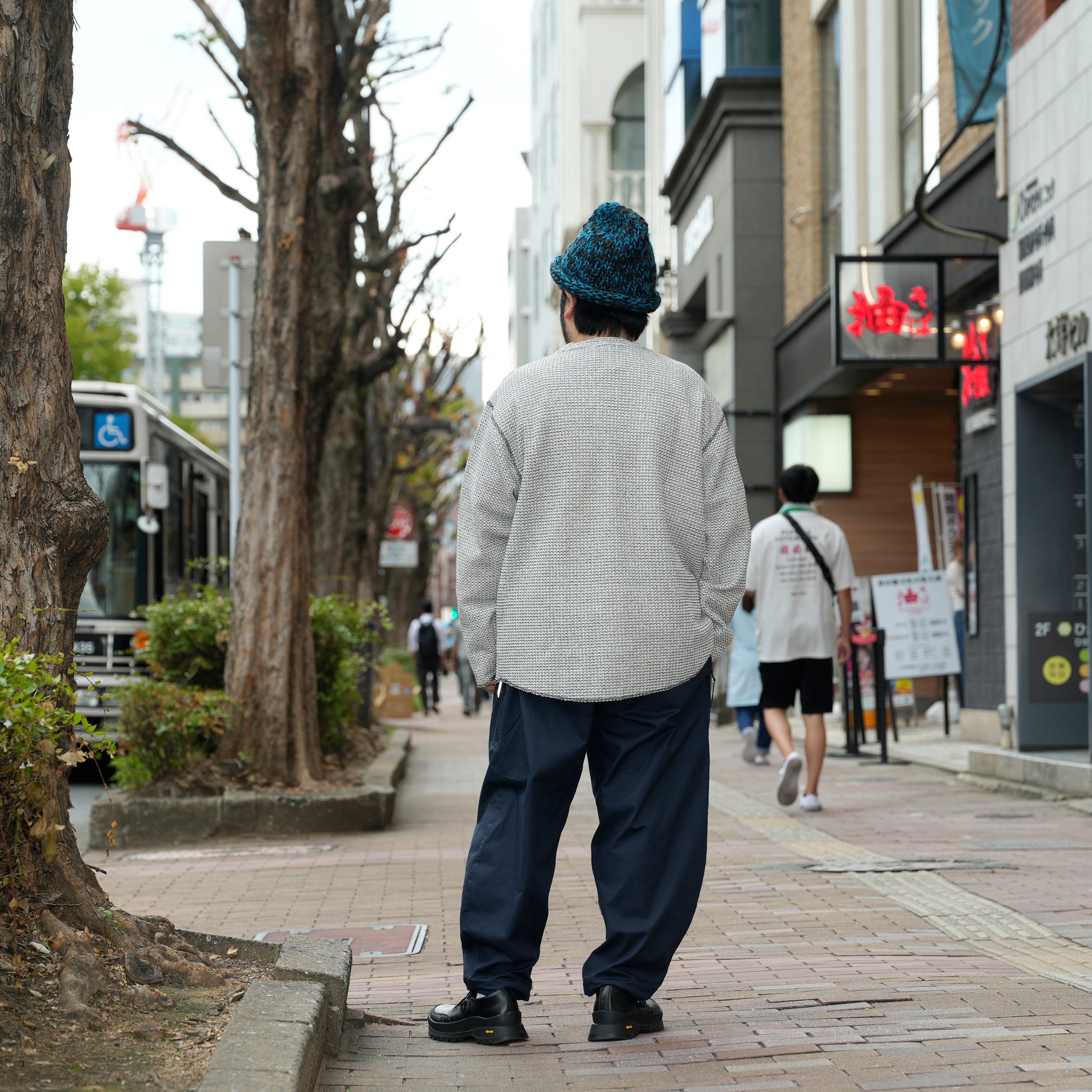 KNIT PRINT CUTSEW | Color:White/Black【The NERDYS_ナーディーズ】 NFNG-CS05