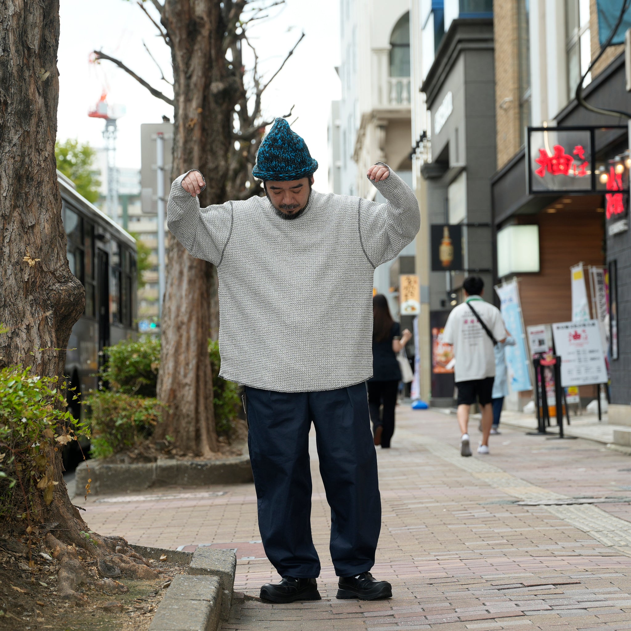 KNIT PRINT CUTSEW | Color:White/Black【The NERDYS_ナーディーズ】 NFNG-CS05