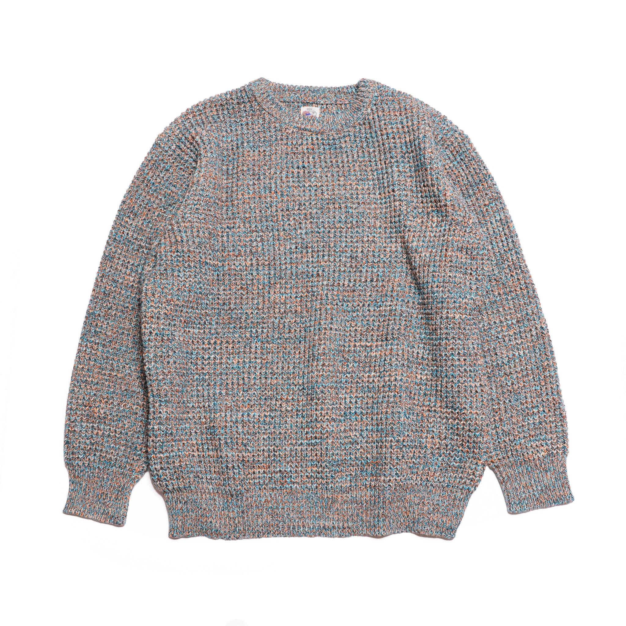 waffle mix crew sweater | Color_Orange | No_sn25f023_orange【SUNNY SPORTS_サニースポーツ】