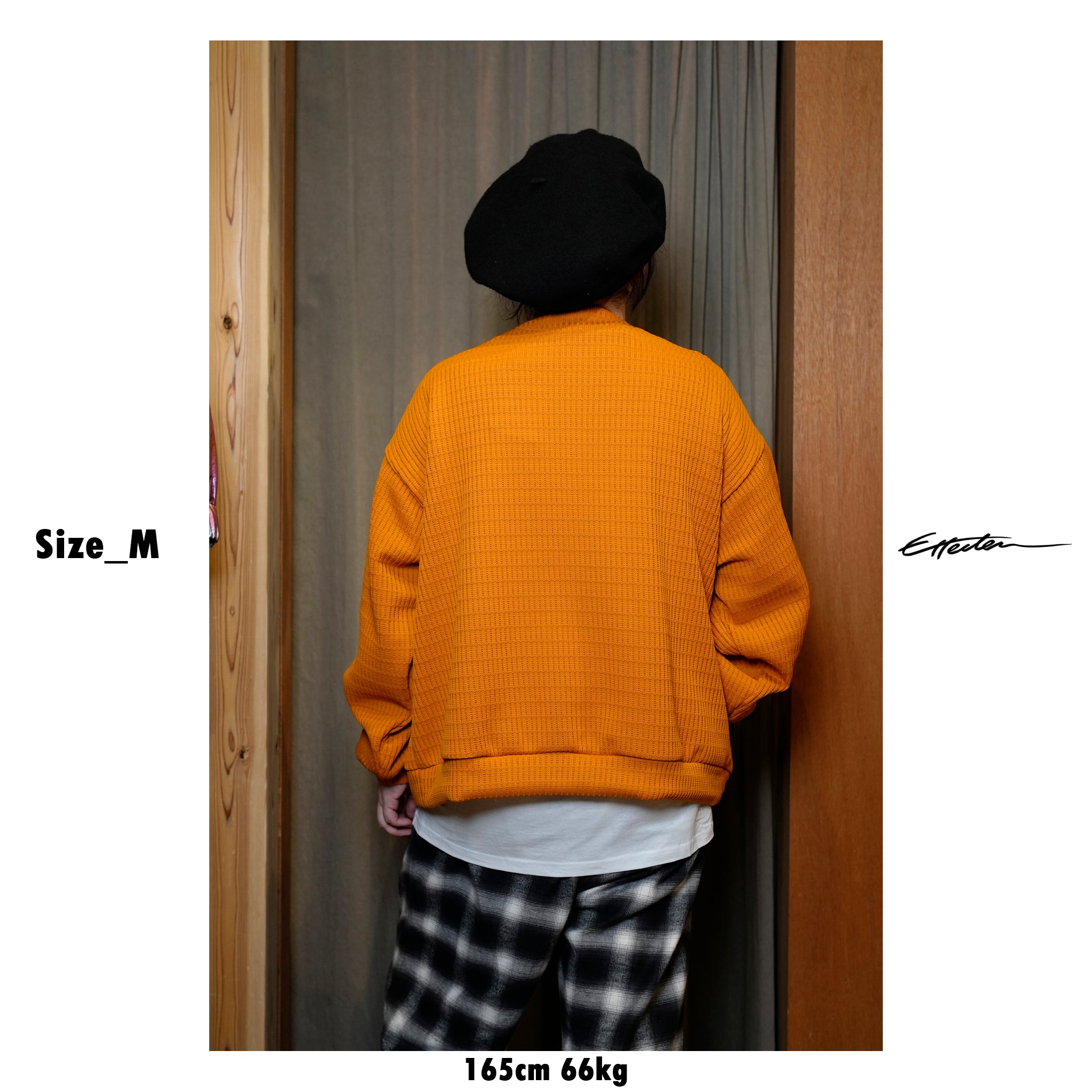 efmm-23_Orange | Front Zip Cardigan | Color:Orange【EFFECTEN_エフェクテン】【archive】