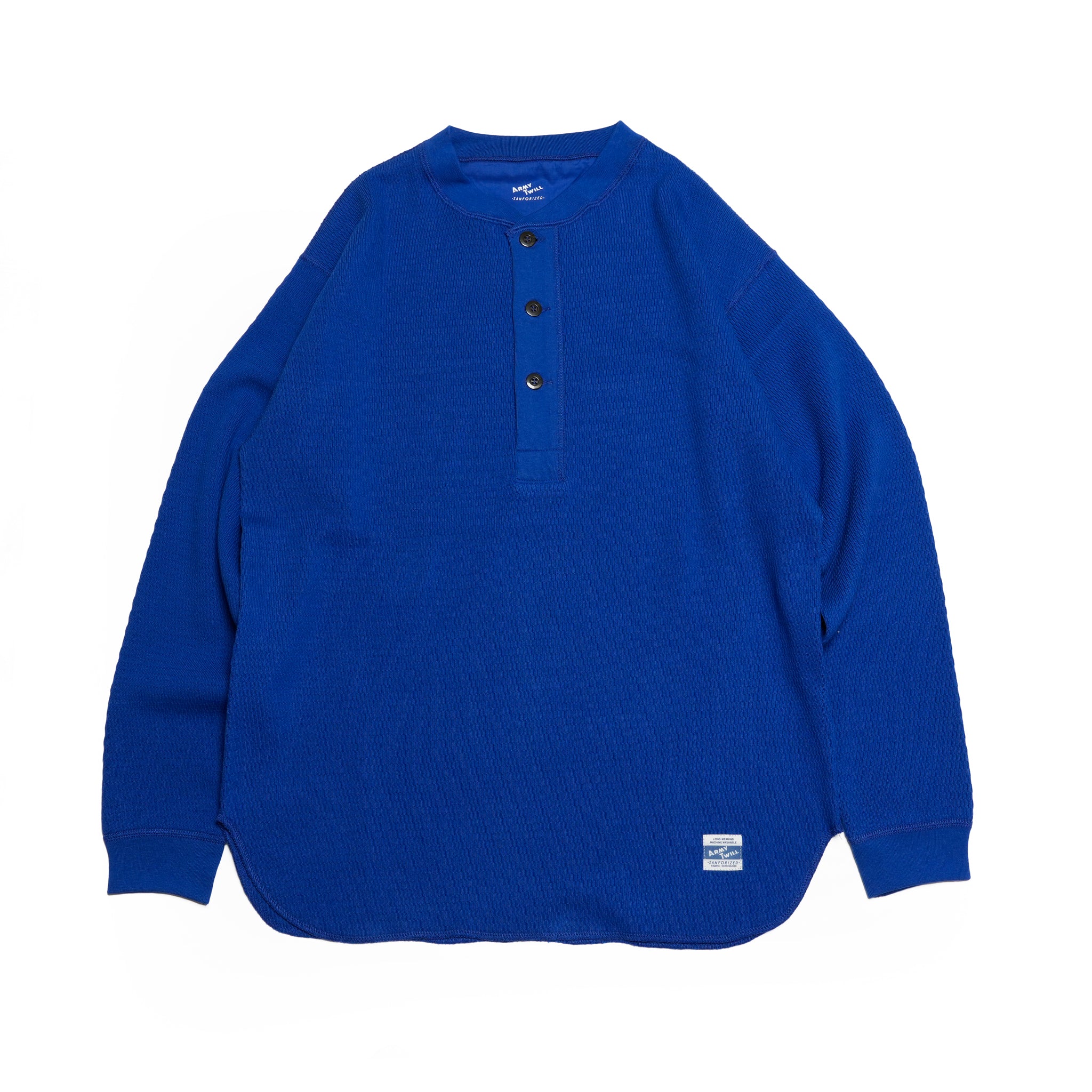 Honeycomb Henley LS Tee | Color_Ecru / Black / Orange / Blue | No_am-2553007【ARMY TWILL_アーミーツイル】
