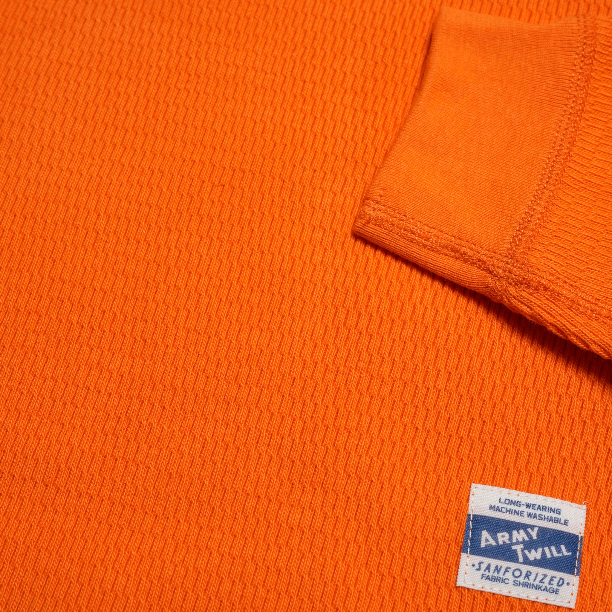 Honeycomb Henley LS Tee | Color_Ecru / Black / Orange / Blue | No_am-2553007【ARMY TWILL_アーミーツイル】