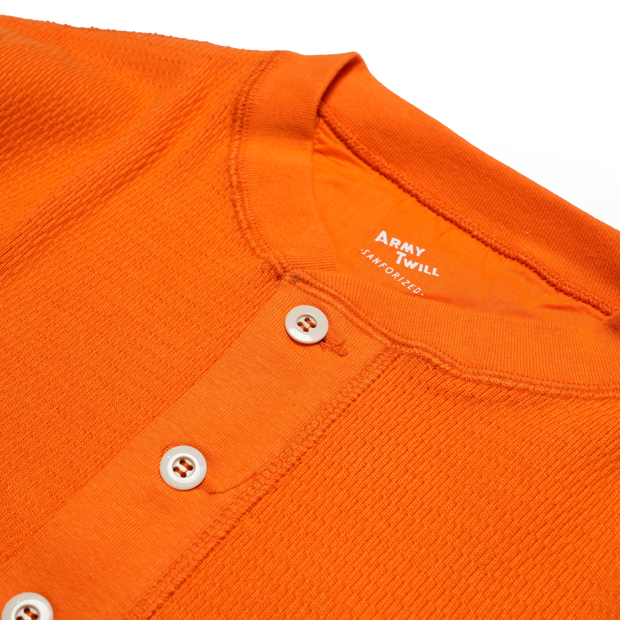 Honeycomb Henley LS Tee | Color_Ecru / Black / Orange / Blue | No_am-2553007【ARMY TWILL_アーミーツイル】