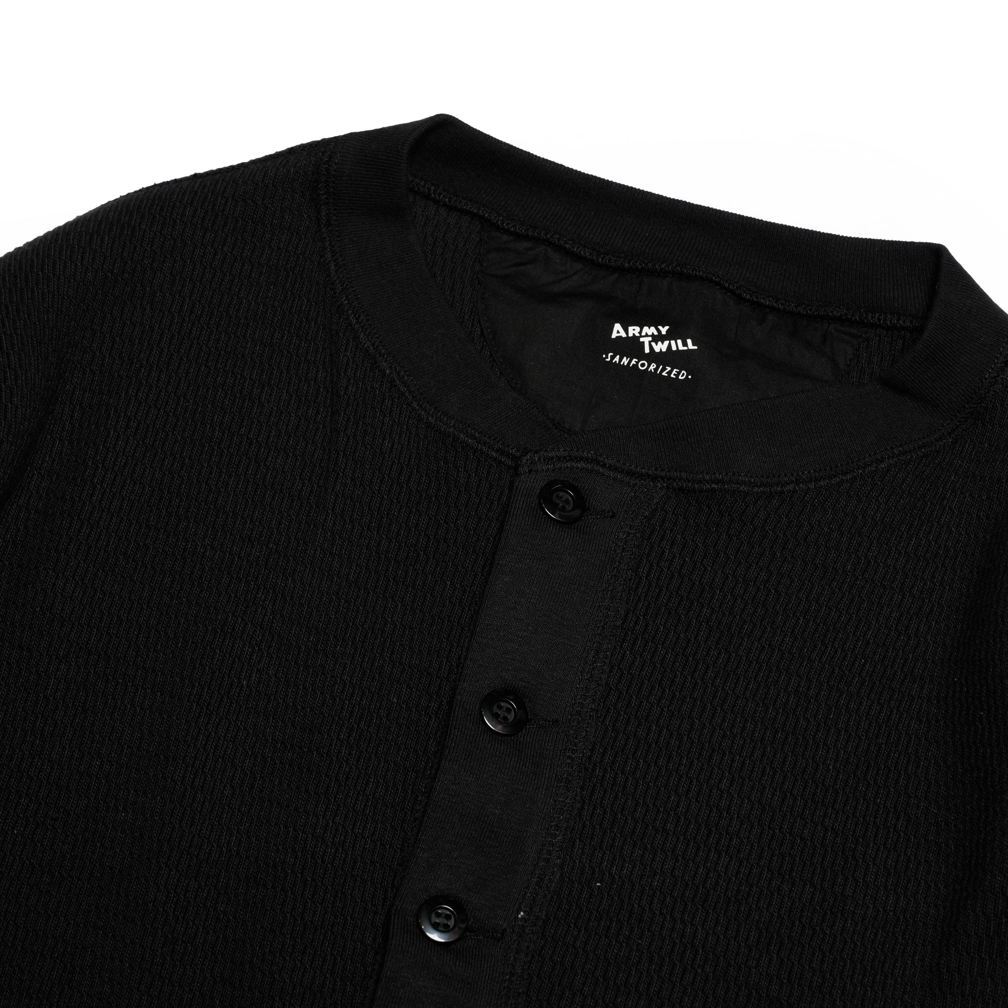 Honeycomb Henley LS Tee | Color_Ecru / Black / Orange / Blue | No_am-2553007【ARMY TWILL_アーミーツイル】
