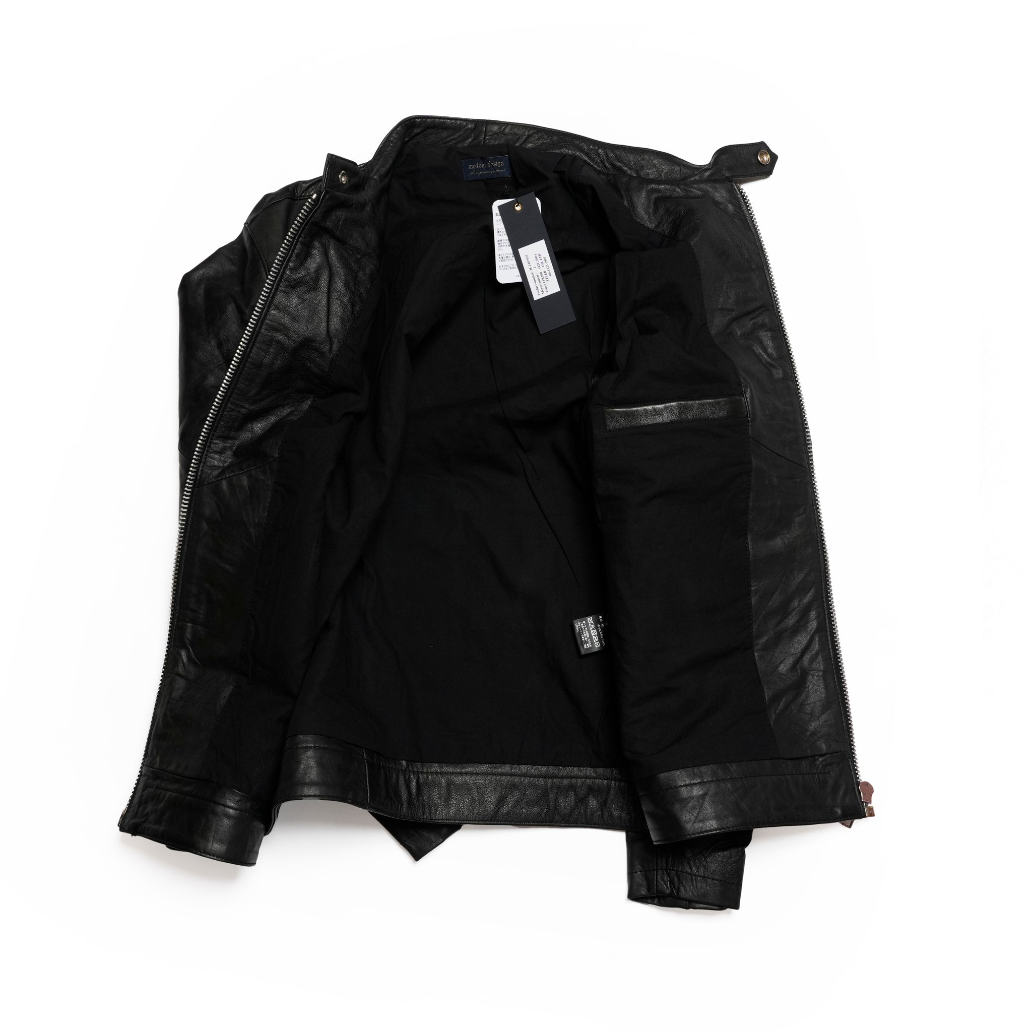 Reproduct Leather Single Riders | Color_Black | No_M-2407651【MODEM DESIGN_モデムデザイン】