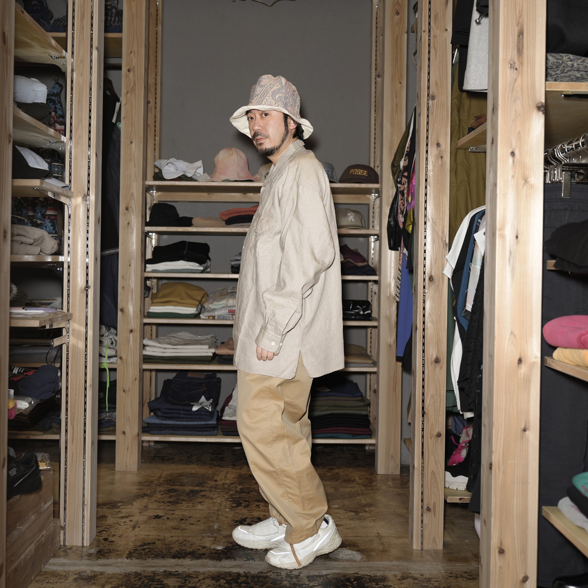 Name:1951 BAKER | Color:IRIDESCENT BEIGE | Size:M/L【CITYLIGHTS PRODUCTS_シティライツプロダクツ】