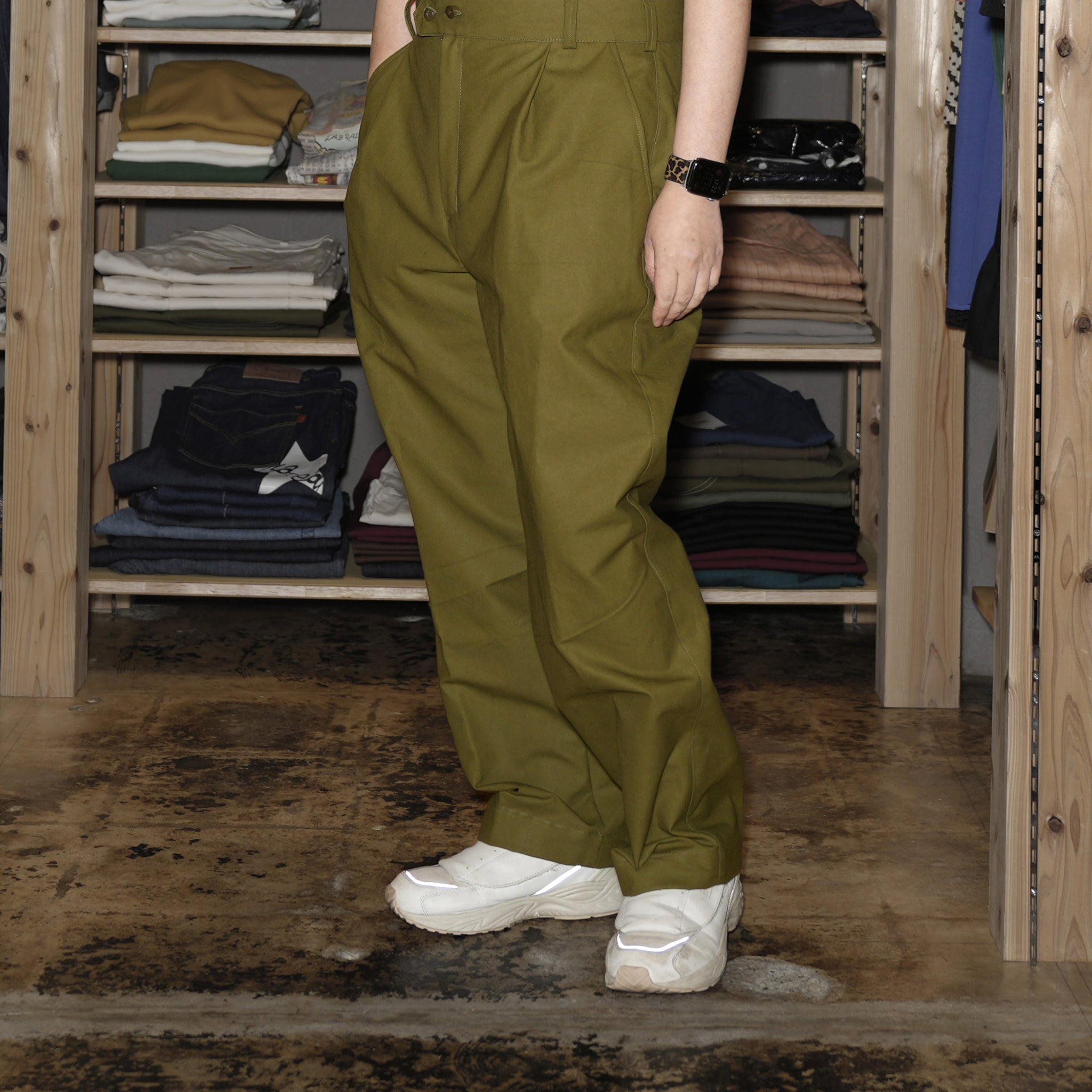 ve2024ss01A | PANTALONE LAVORO_Long LIMITED FABRIC | Color:Hungary Military Olive 【VECCHI_ベッチ】