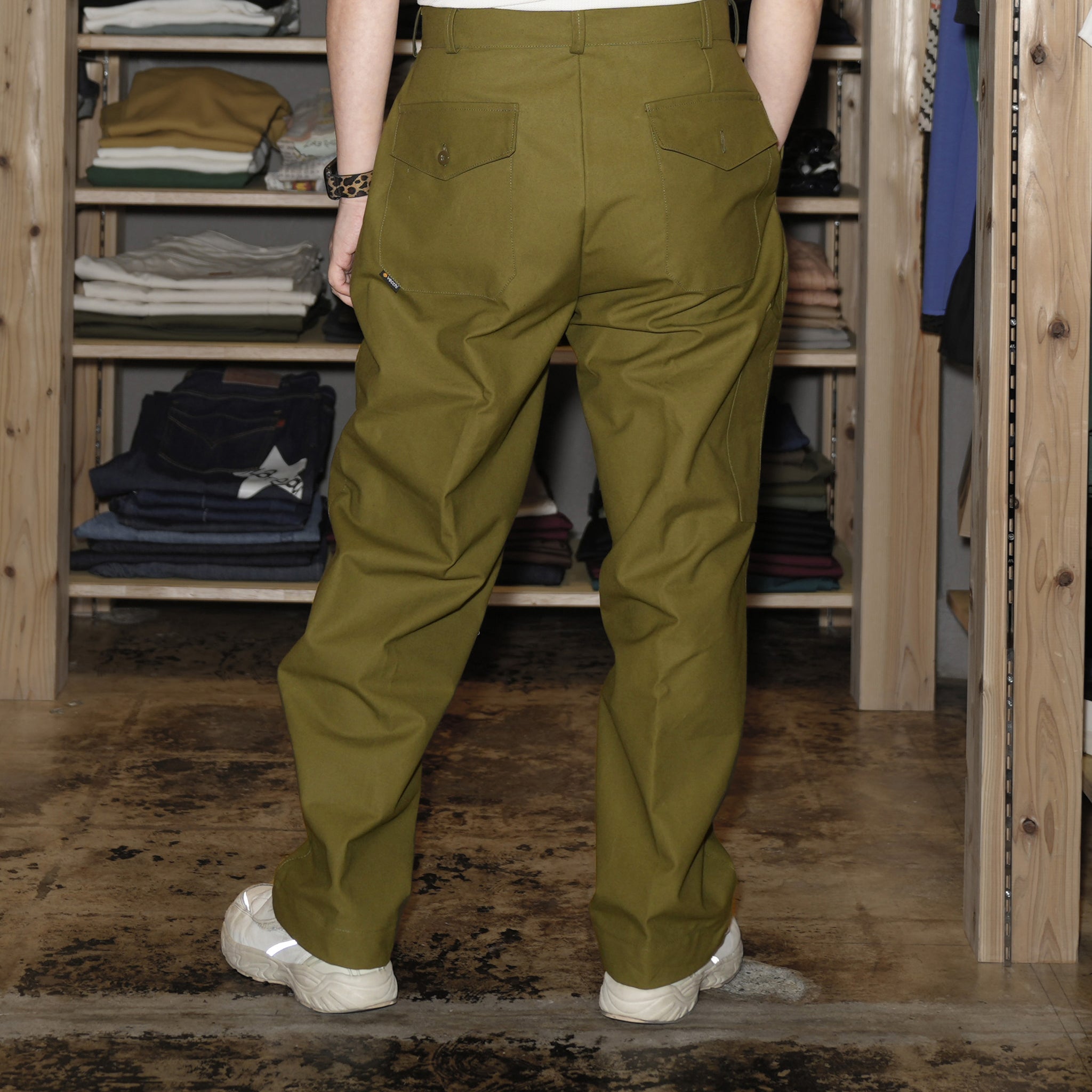 ve2024ss01A | PANTALONE LAVORO_Long LIMITED FABRIC | Color:Hungary Military Olive 【VECCHI_ベッチ】