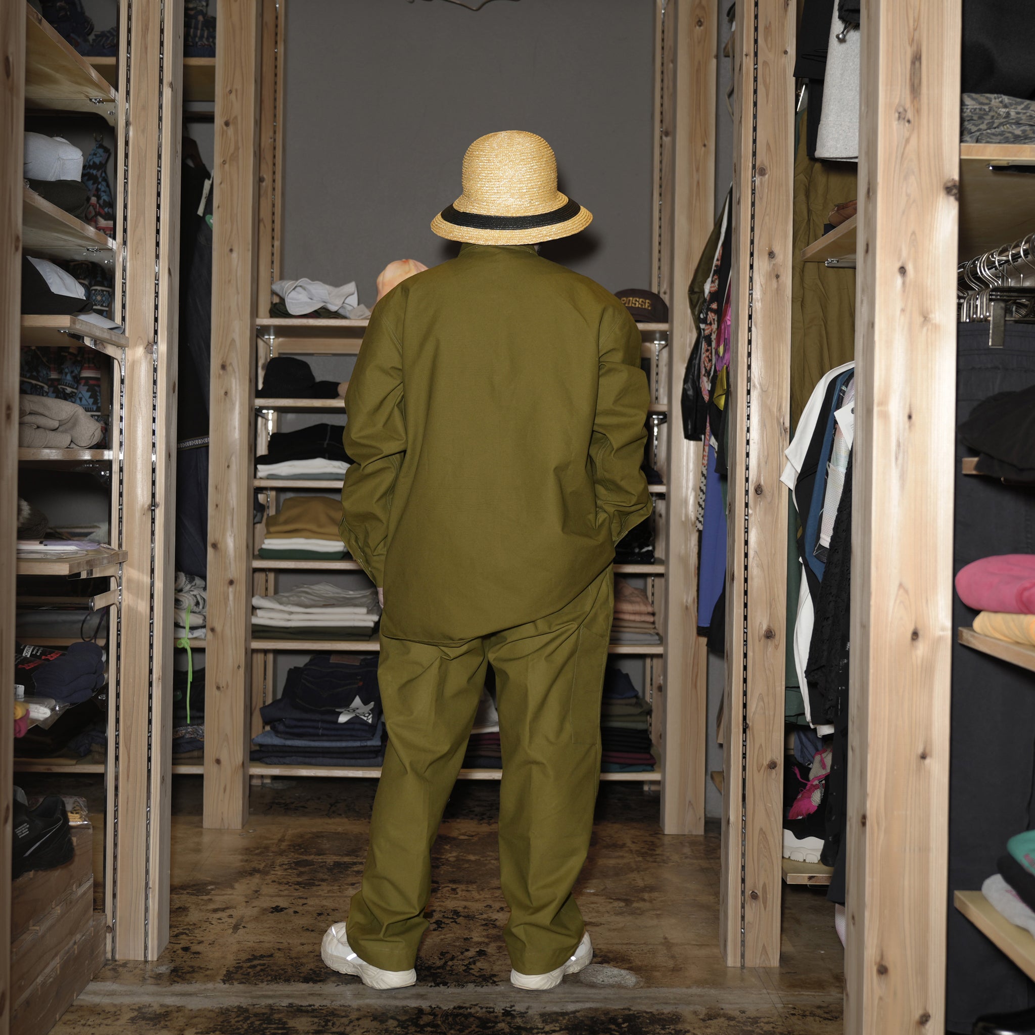 ve2024ss01A | PANTALONE LAVORO_Long LIMITED FABRIC | Color:Hungary Military Olive 【VECCHI_ベッチ】