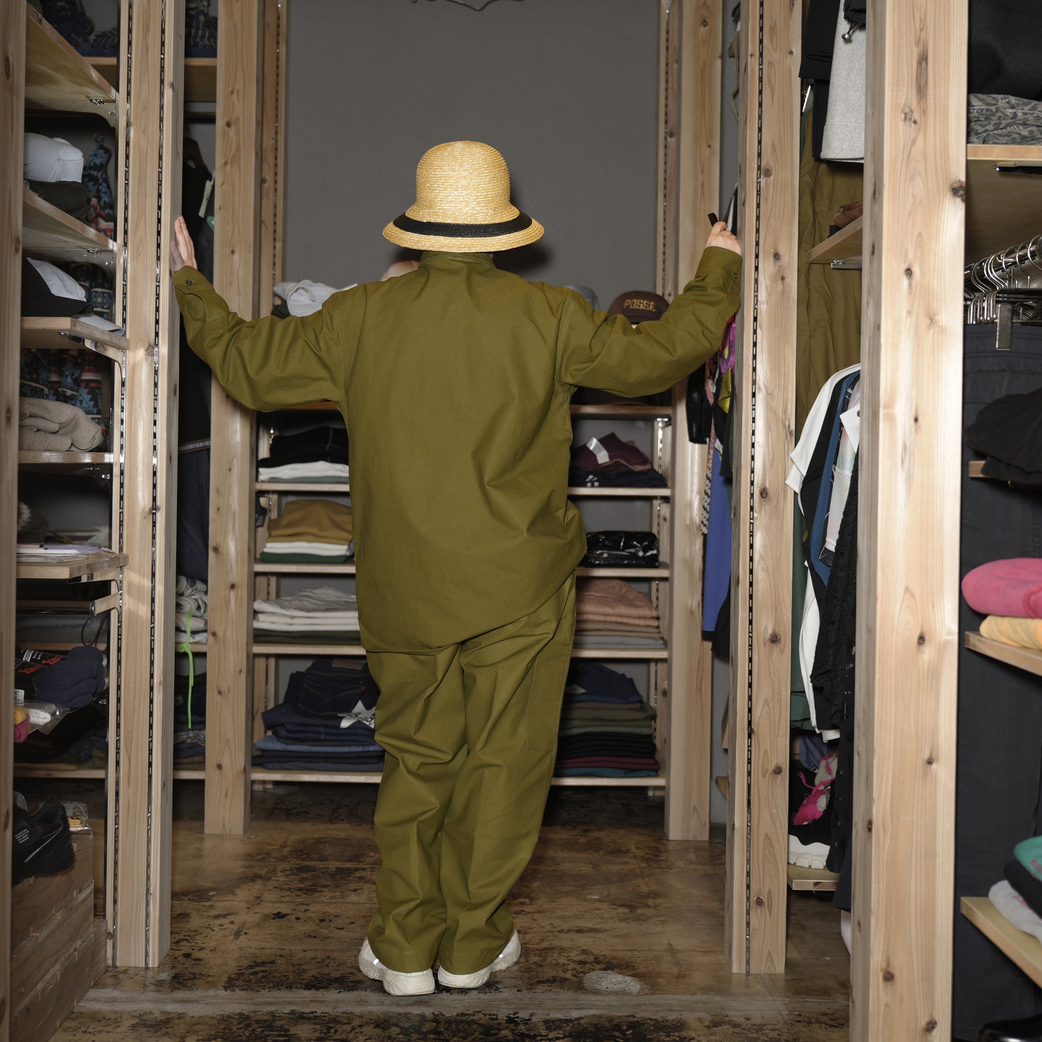 ve2024ss01A | PANTALONE LAVORO_Long LIMITED FABRIC | Color:Hungary Military Olive 【VECCHI_ベッチ】