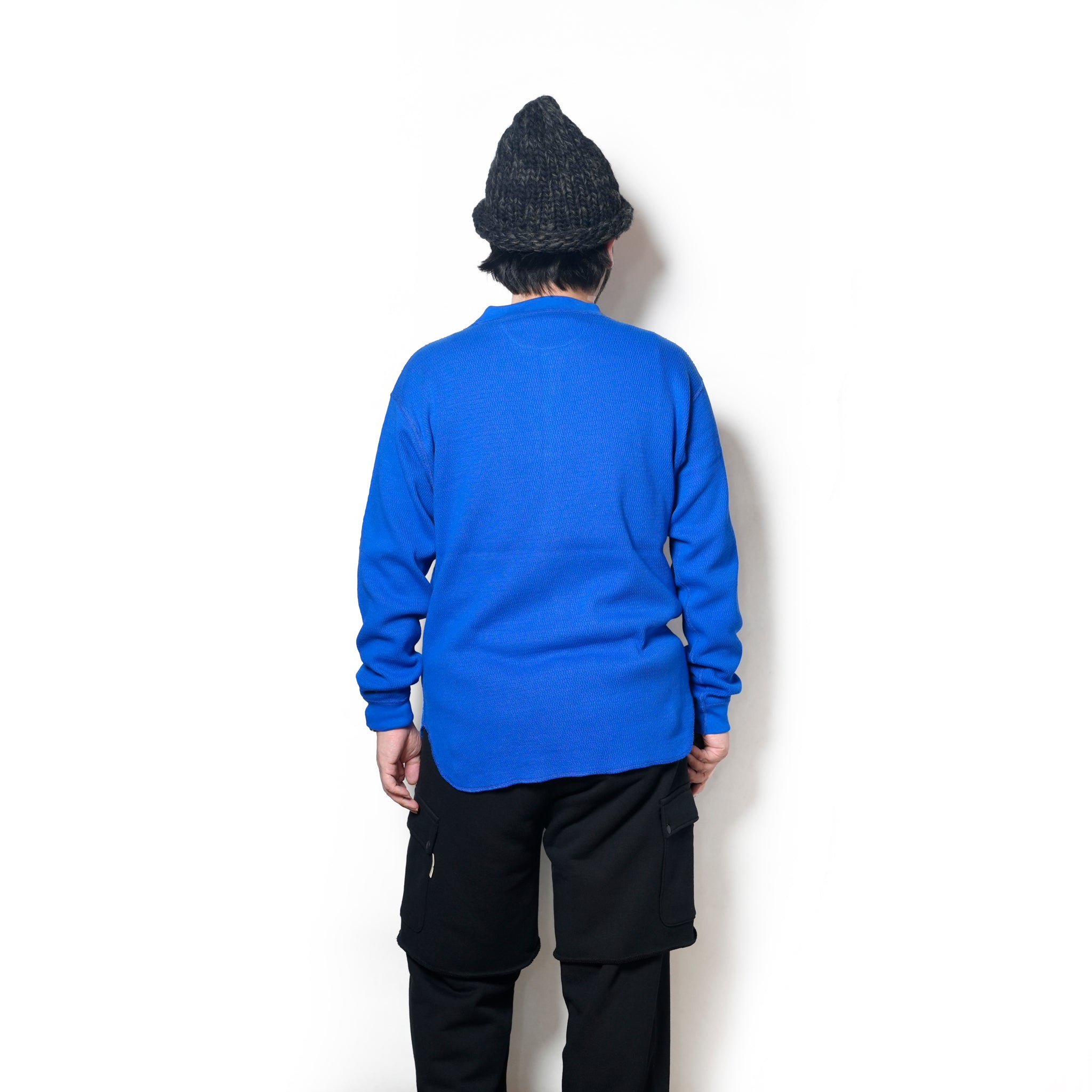 Honeycomb Henley LS Tee | Color_Ecru / Black / Orange / Blue | No_am-2553007【ARMY TWILL_アーミーツイル】