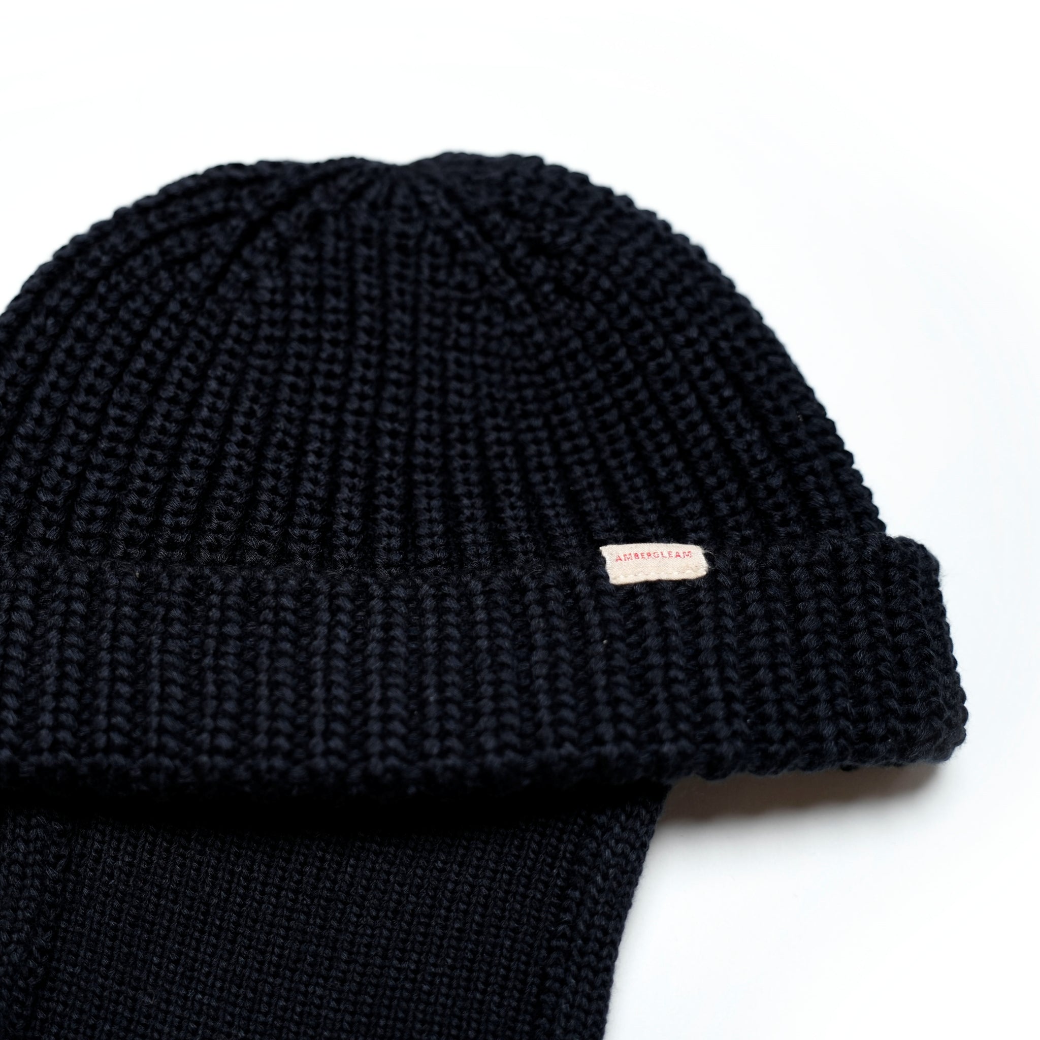 Custom RIB Knit Cap | Color:Black/Olive | Size:Free【AMBERGLEAM_アンバーグリーム】|1228141122