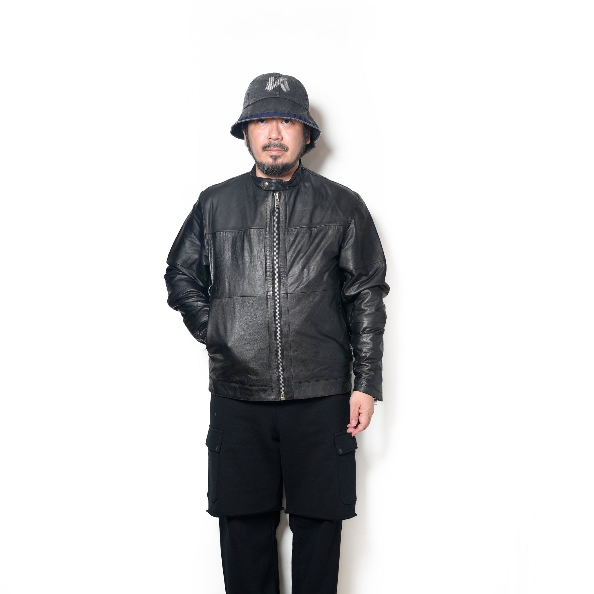 Reproduct Leather Single Riders | Color_Black | No_M-2407651【MODEM DESIGN_モデムデザイン】