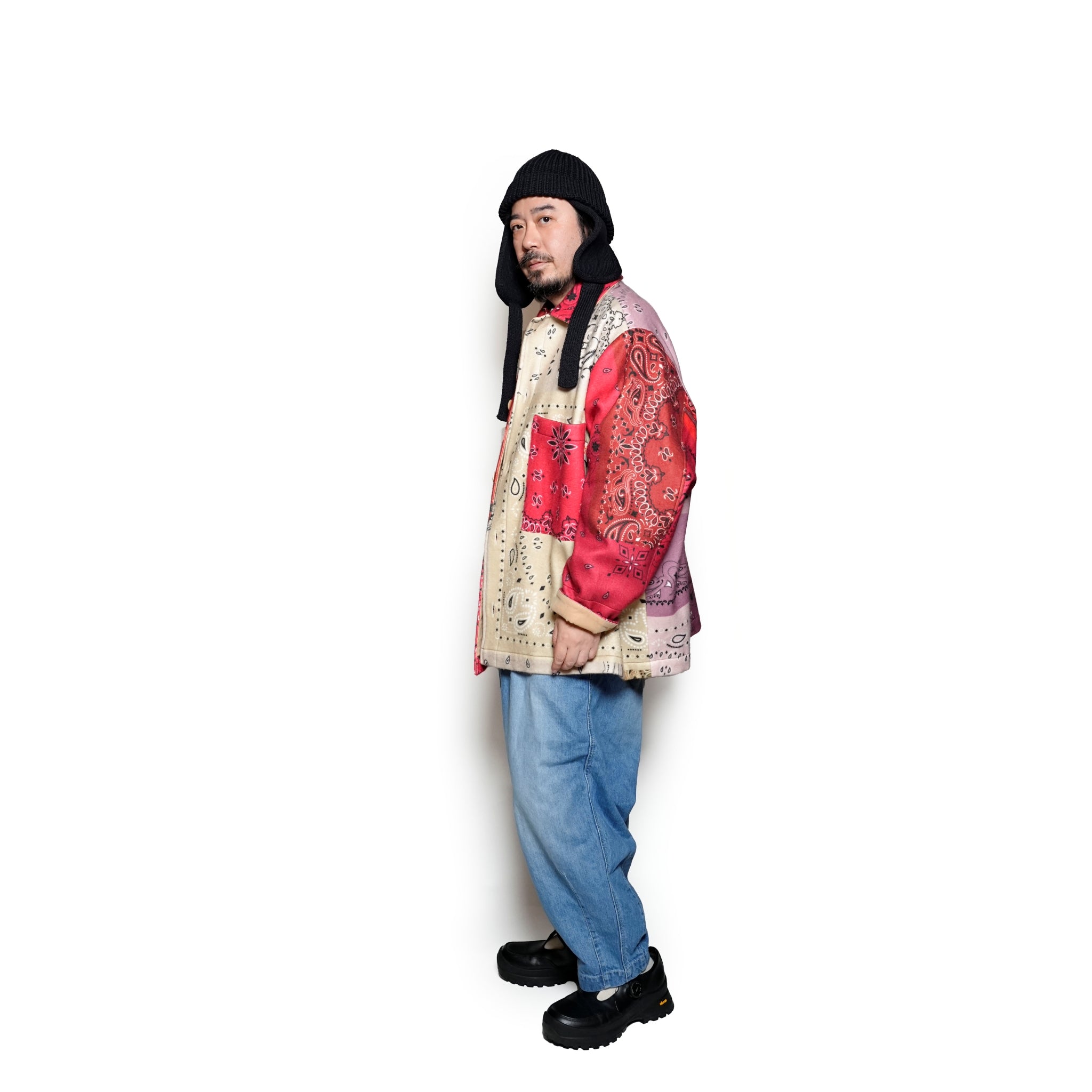 G63103A_MT.RD  | BANDANA FLEECE JACKET-MT.RD 【GORT_ゴート】