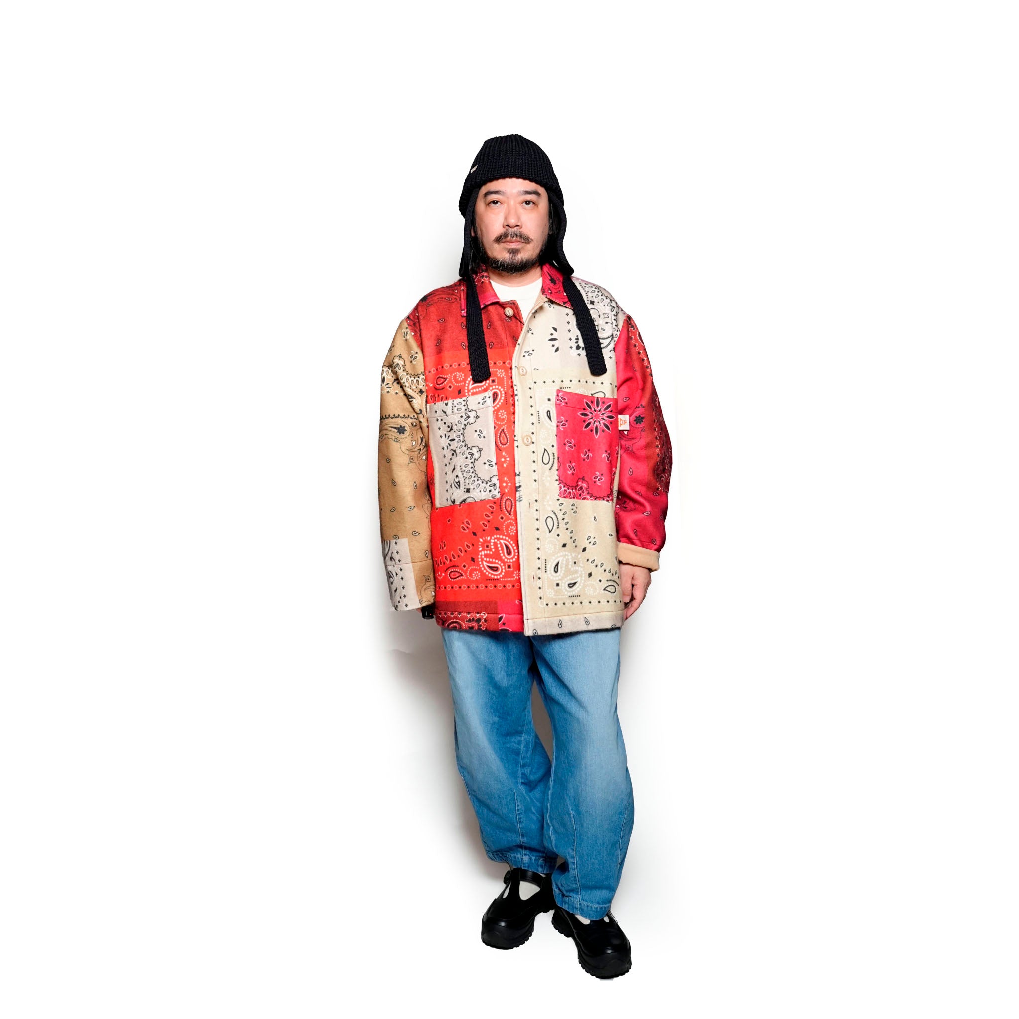 G63103A_MT.RD  | BANDANA FLEECE JACKET-MT.RD 【GORT_ゴート】