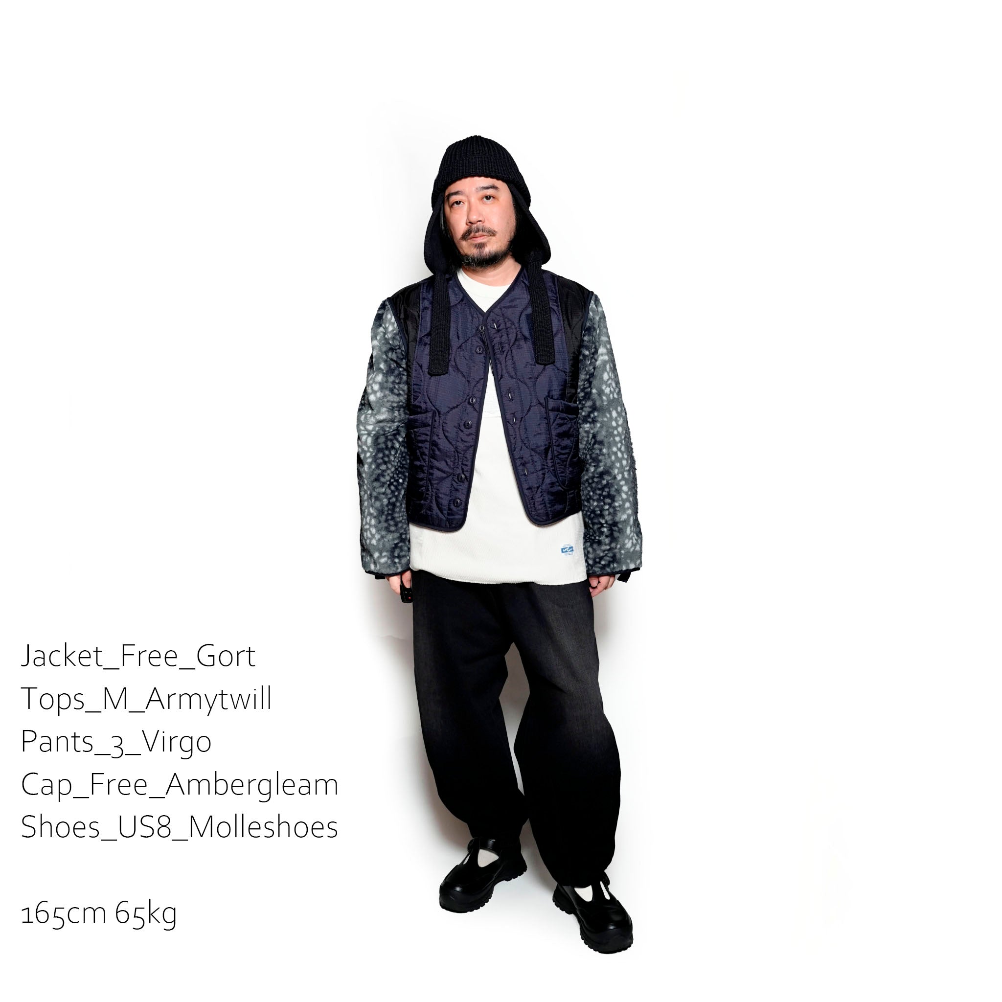 G63104_NV | PADDING SHORT LINER JACKET-NV【GORT_ゴート】