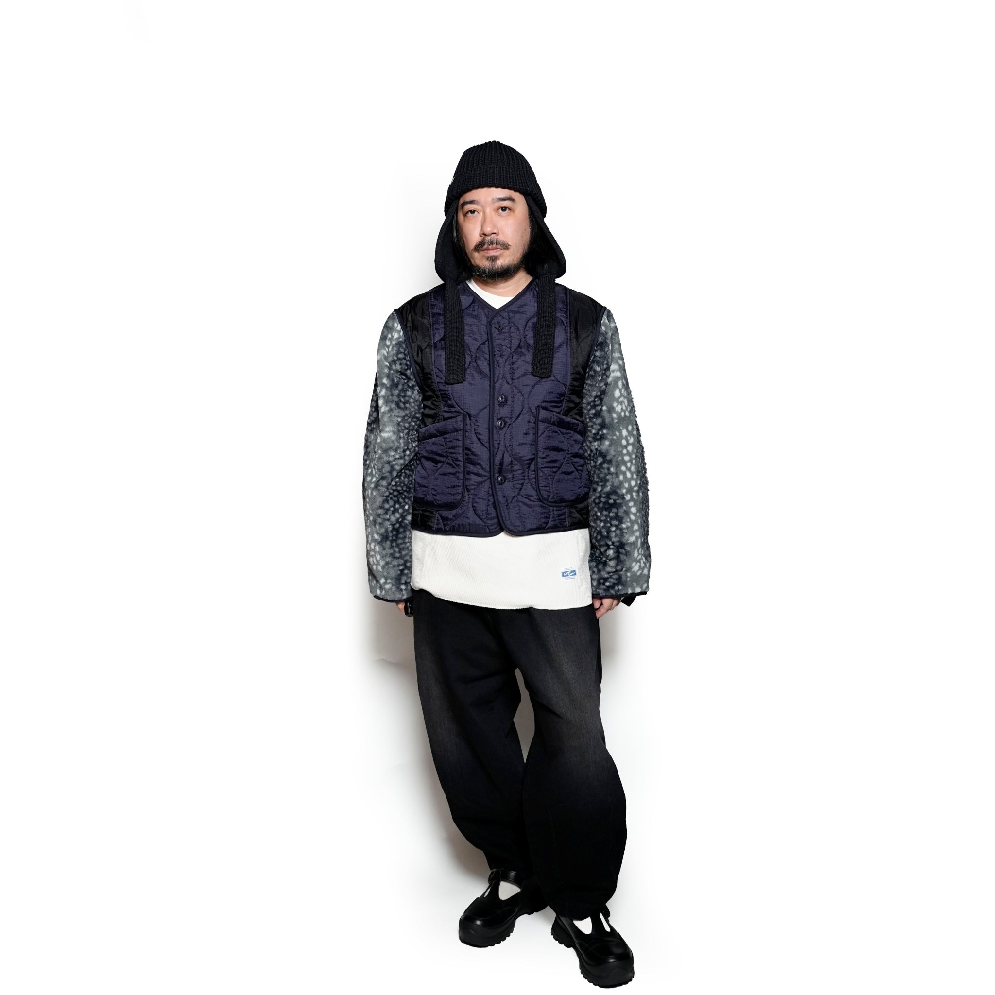 G63104_NV | PADDING SHORT LINER JACKET-NV【GORT_ゴート】