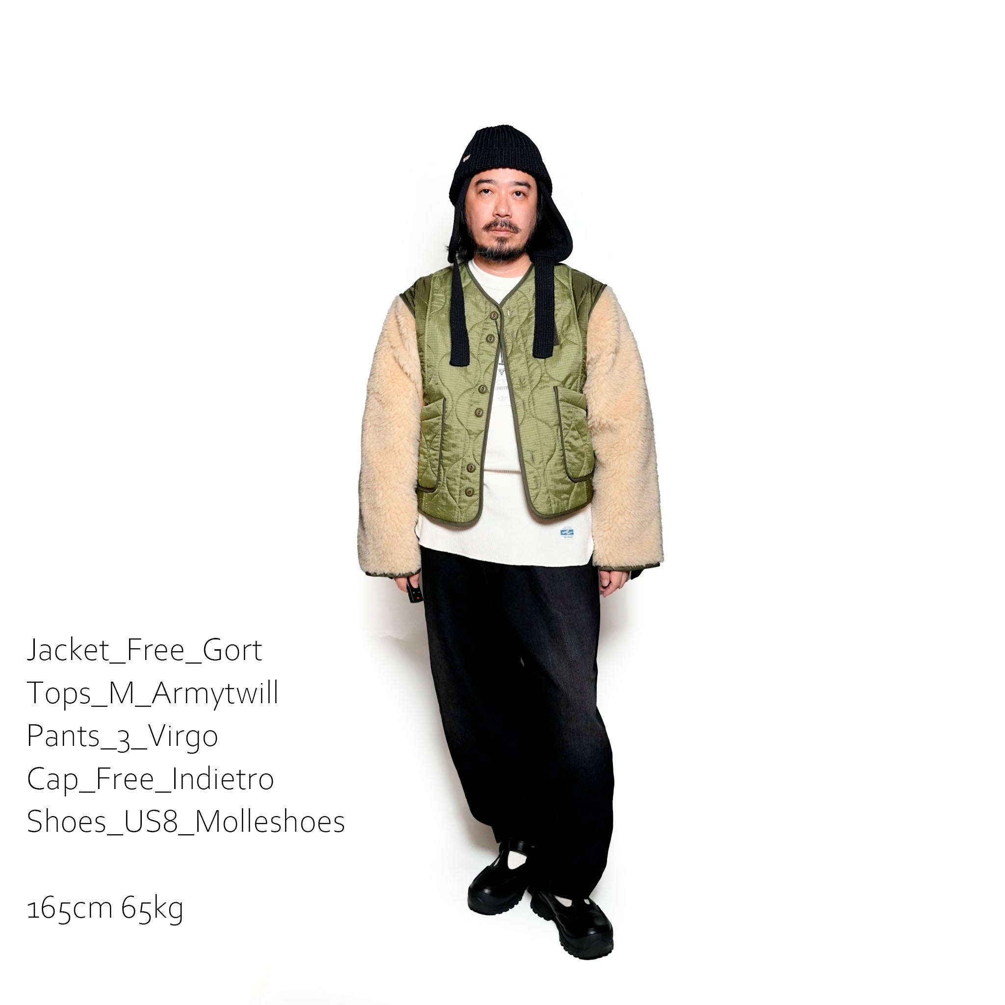 G63104_KH | PADDING SHORT LINER JACKET-KH【GORT_ゴート】