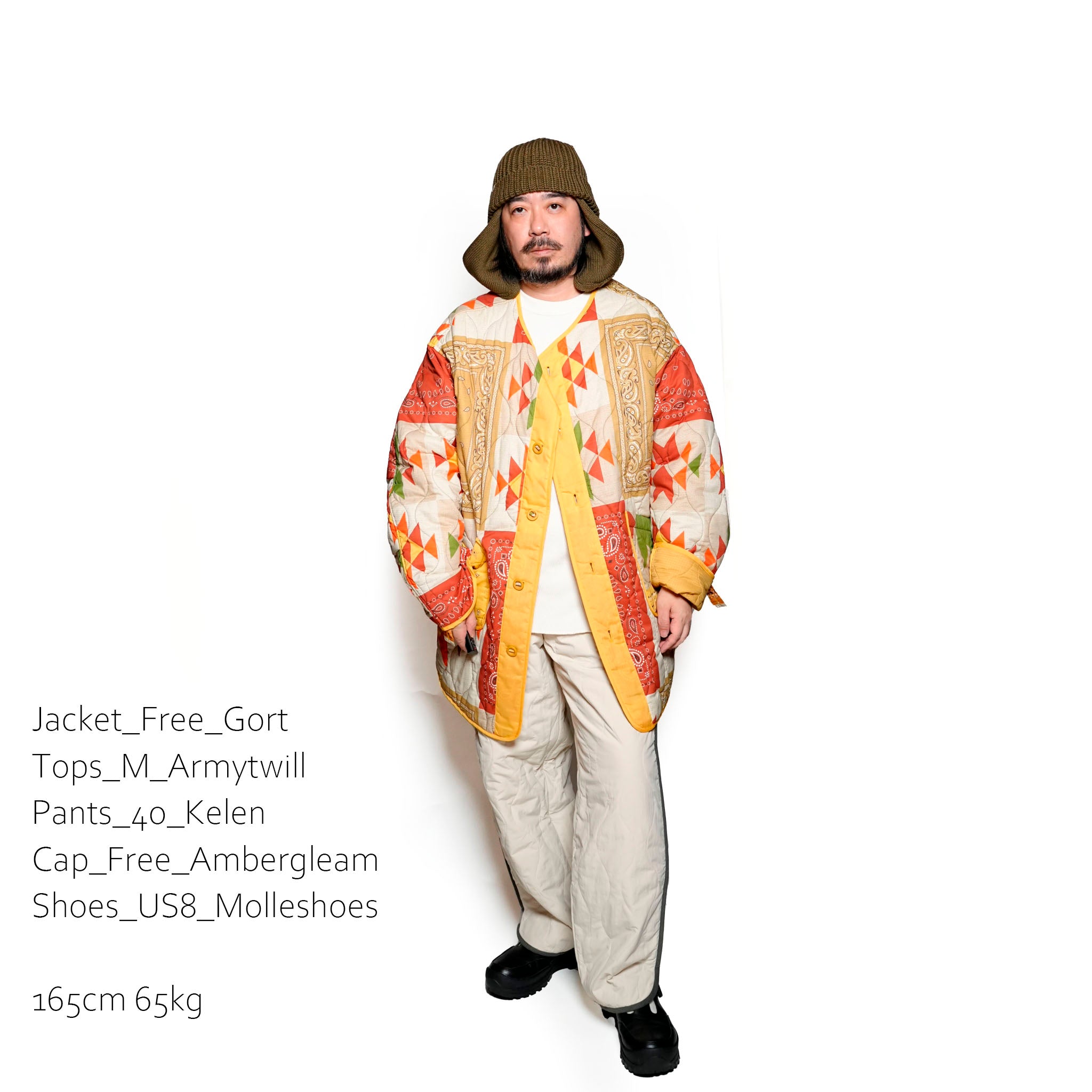 G63101_MU.YE | REVERSIBLE QUILT LONG LINER JACKET-MU.YE【GORT_ゴート】