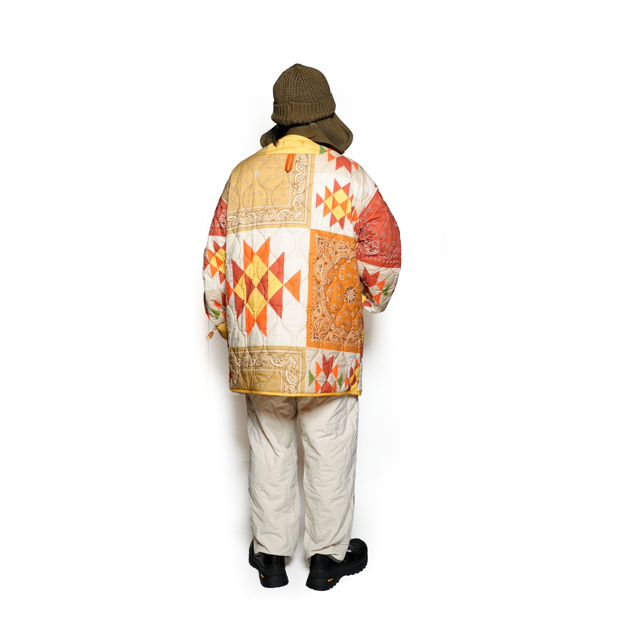 G63101_MU.YE | REVERSIBLE QUILT LONG LINER JACKET-MU.YE【GORT_ゴート】