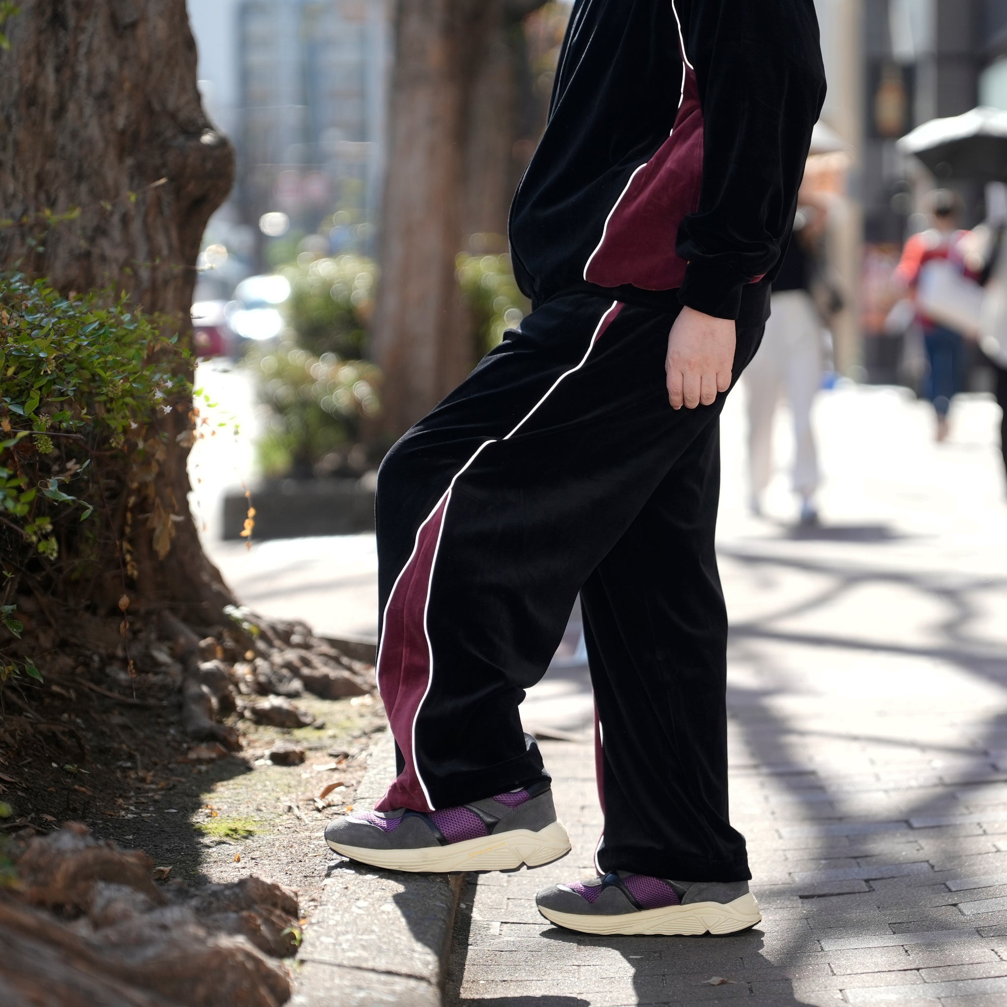 VELOUR TRACK EZ | Color_Black | No_voo-1243_black【VOO_ヴォー】