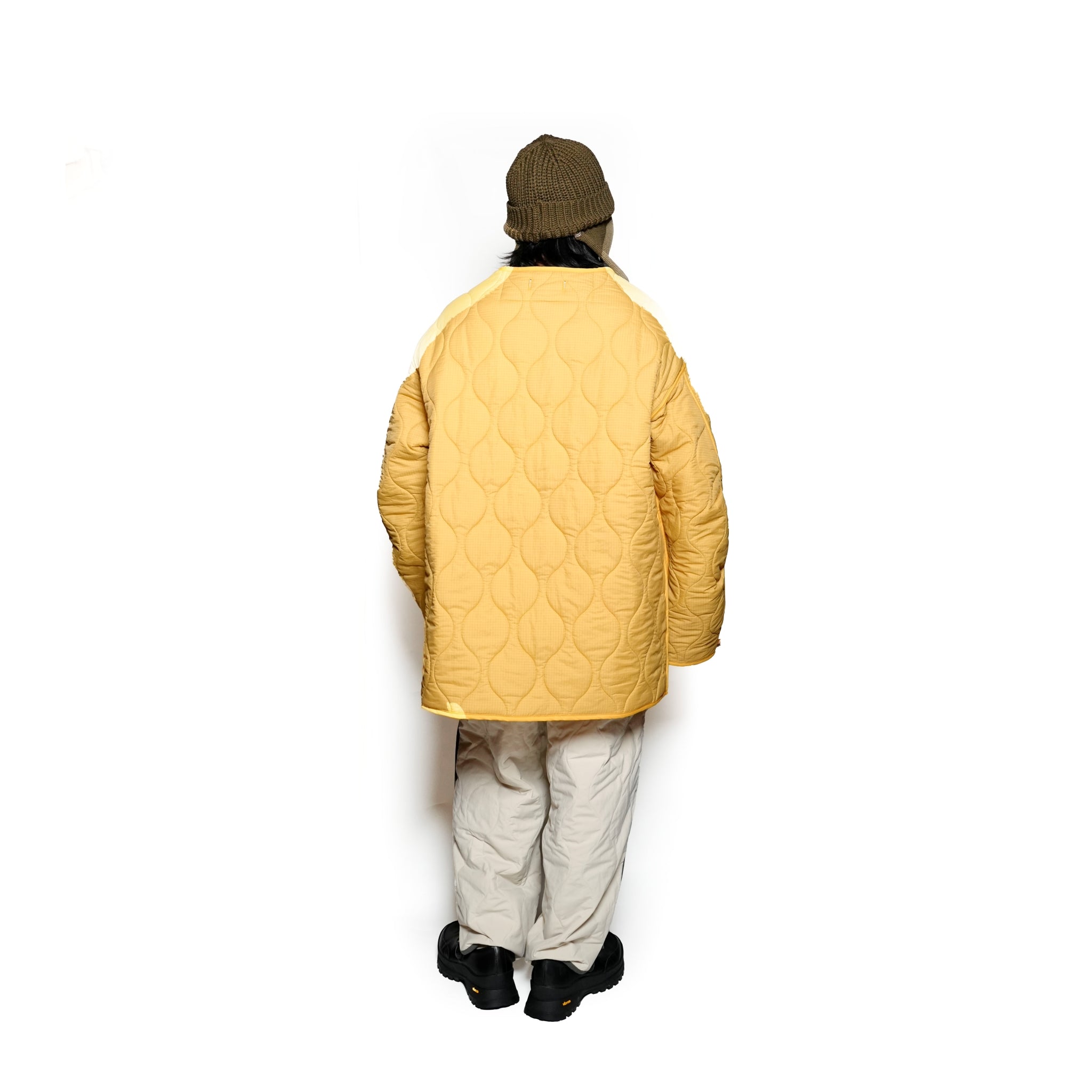 G63101_MU.YE | REVERSIBLE QUILT LONG LINER JACKET-MU.YE【GORT_ゴート】