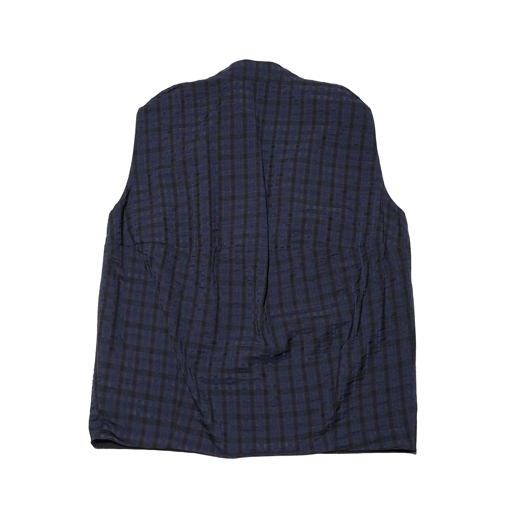 CHECK REVERSIBLE GILET JACKET – Off Beige / Black | WHYTO