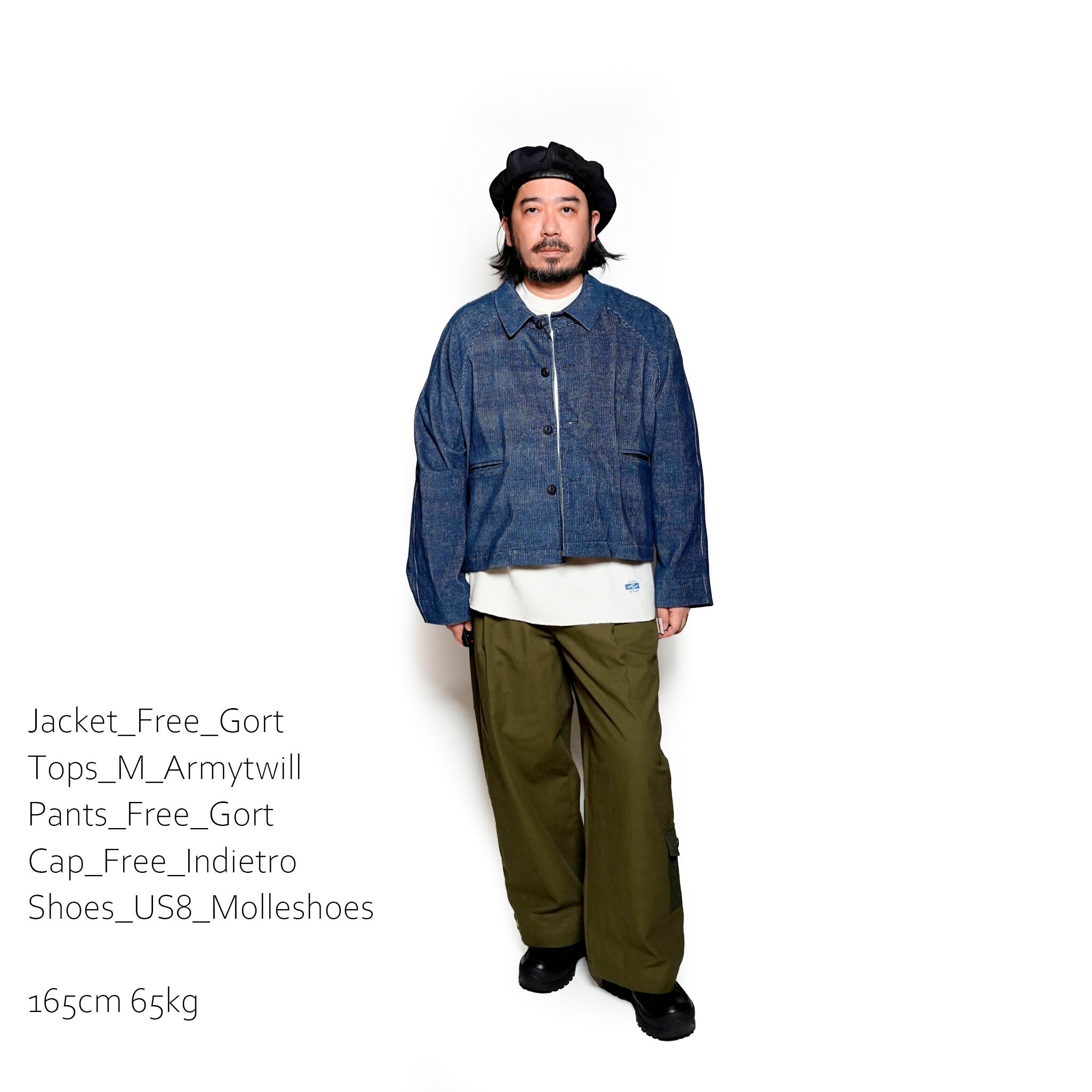 G63105B_IN | THREE TIES WORK SHORT JACKET B type-IN【GORT_ゴート】