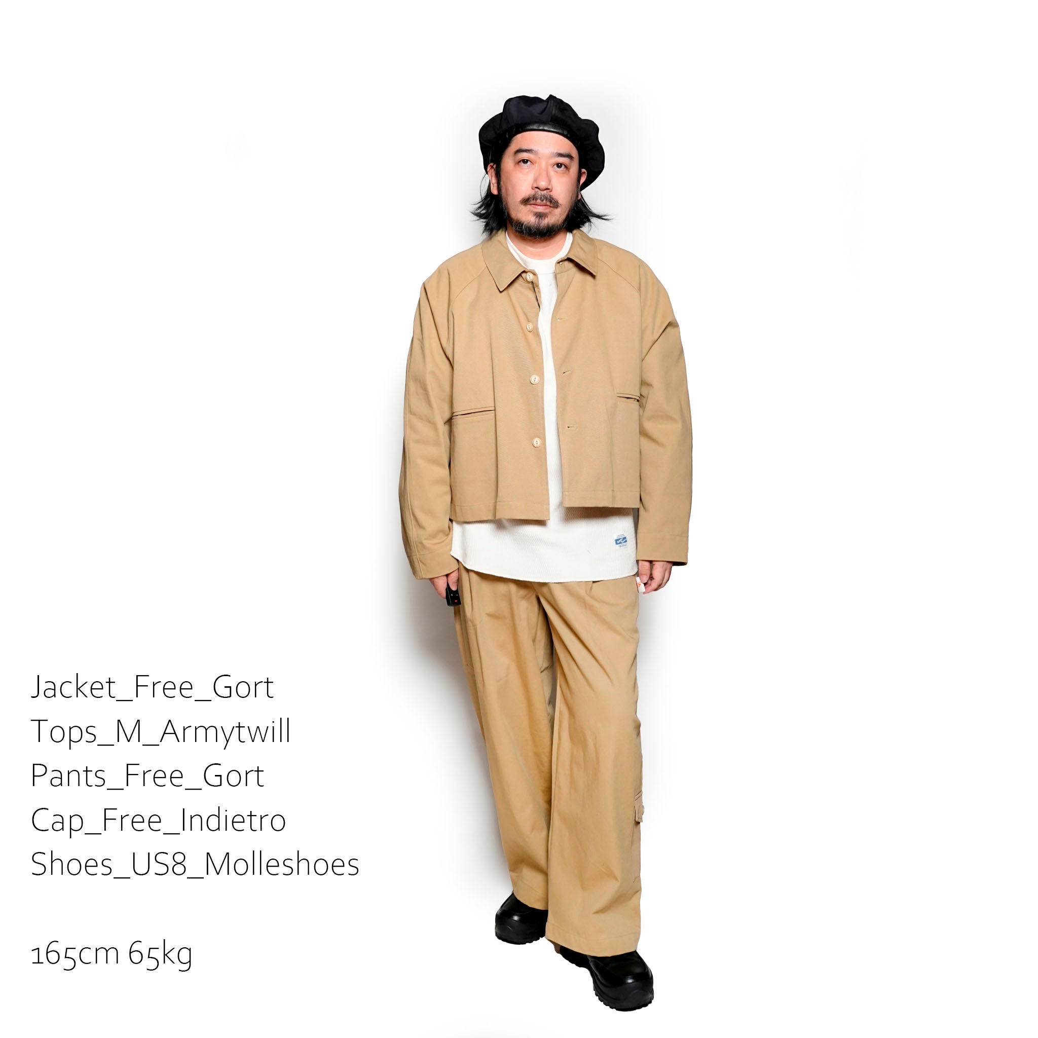 G63302A_BG | PATCHWORK WIDE WORK PANTS A type- BG【GORT_ゴート】