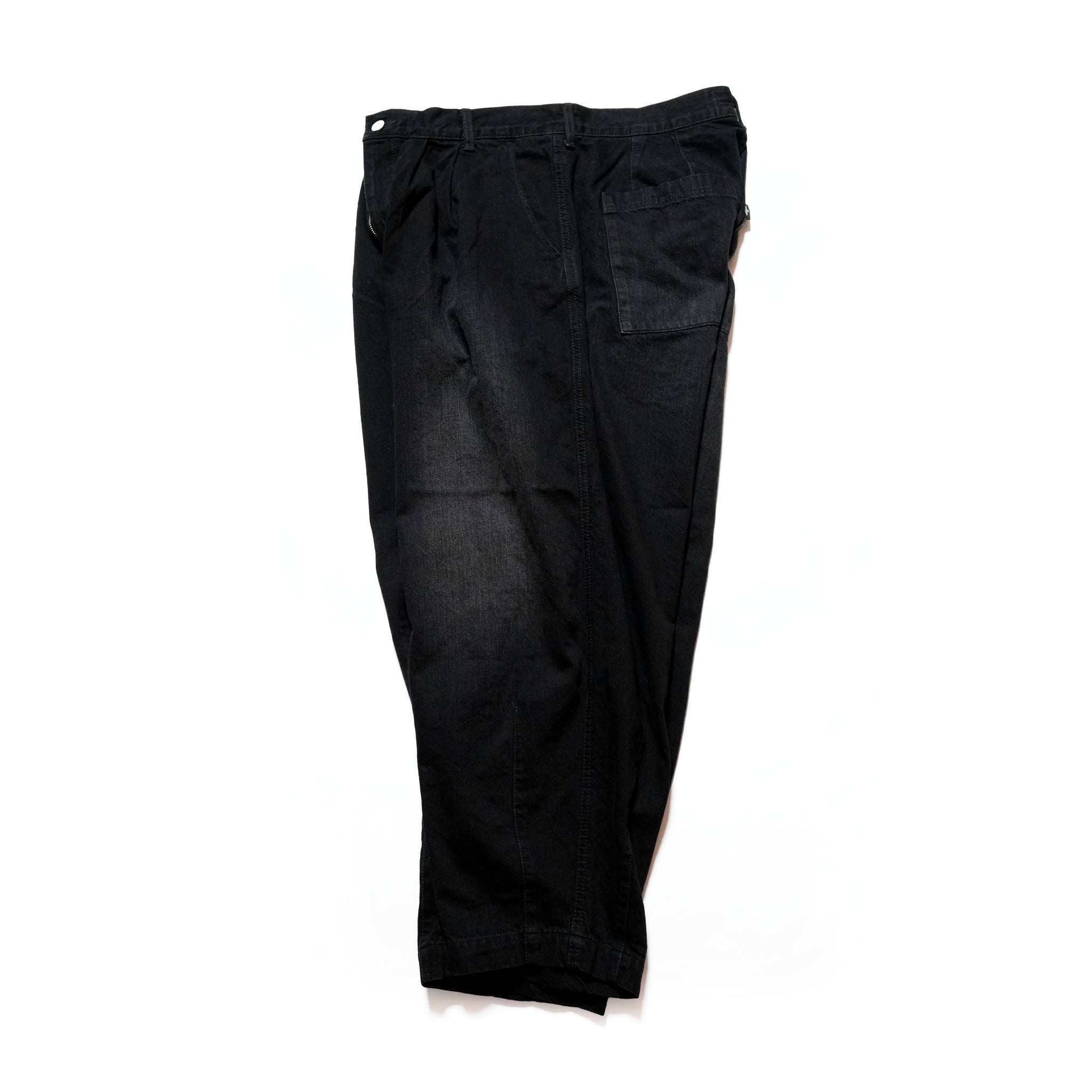 VG-PT-425_Black | VGW Type-2 wide denim pants | Black【VIRGOwearworks_ヴァルゴウェアワークス】 【VIRGOwearworks×女神織DENIMES】)