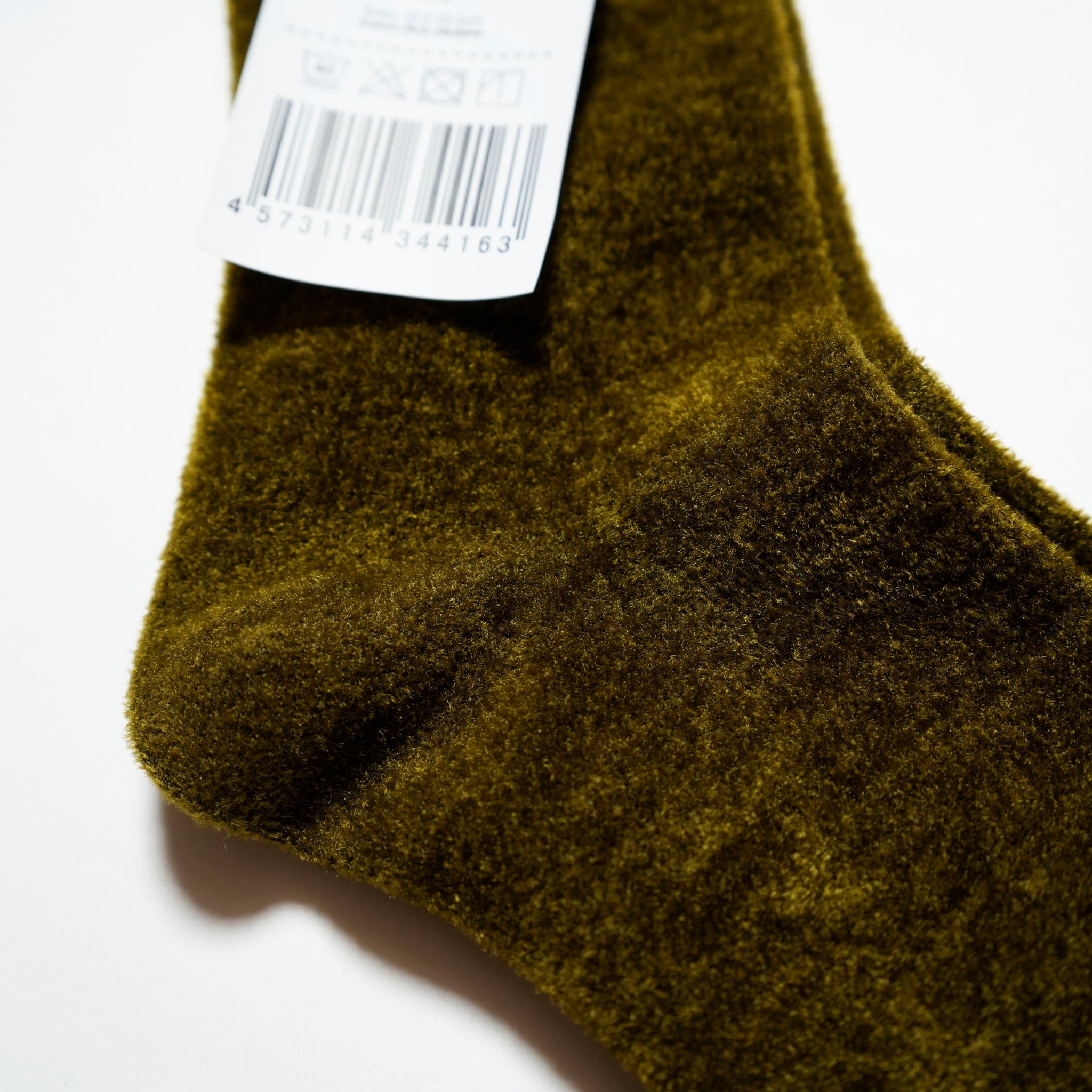 [SW-05] Velour Style Socks | Color:Olive【DECKA QUALITY SOCKS_デッカクオリティソックス】【SHOWATABÉ】